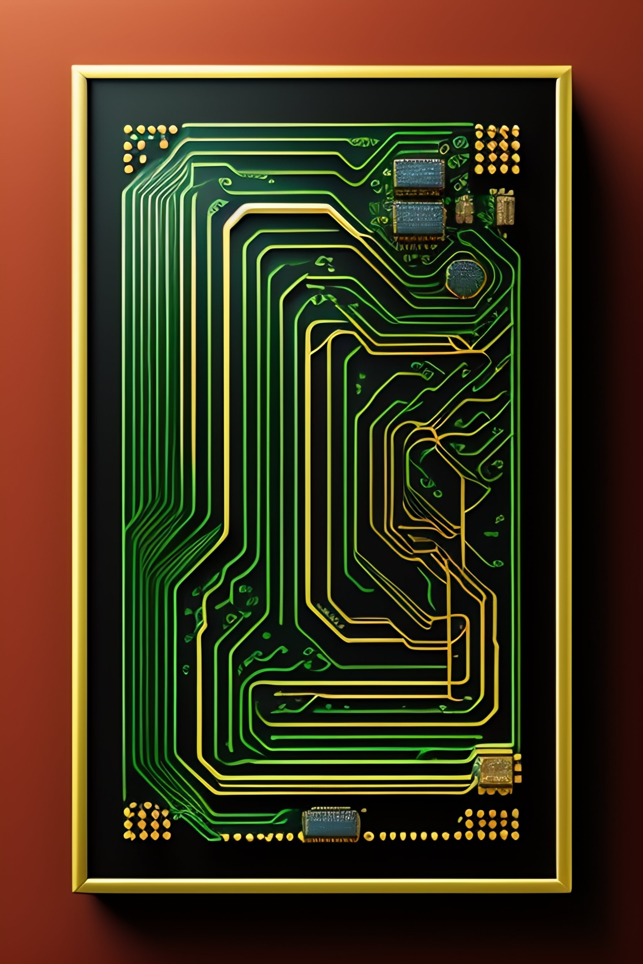 Lexica Circuit Board Style Art