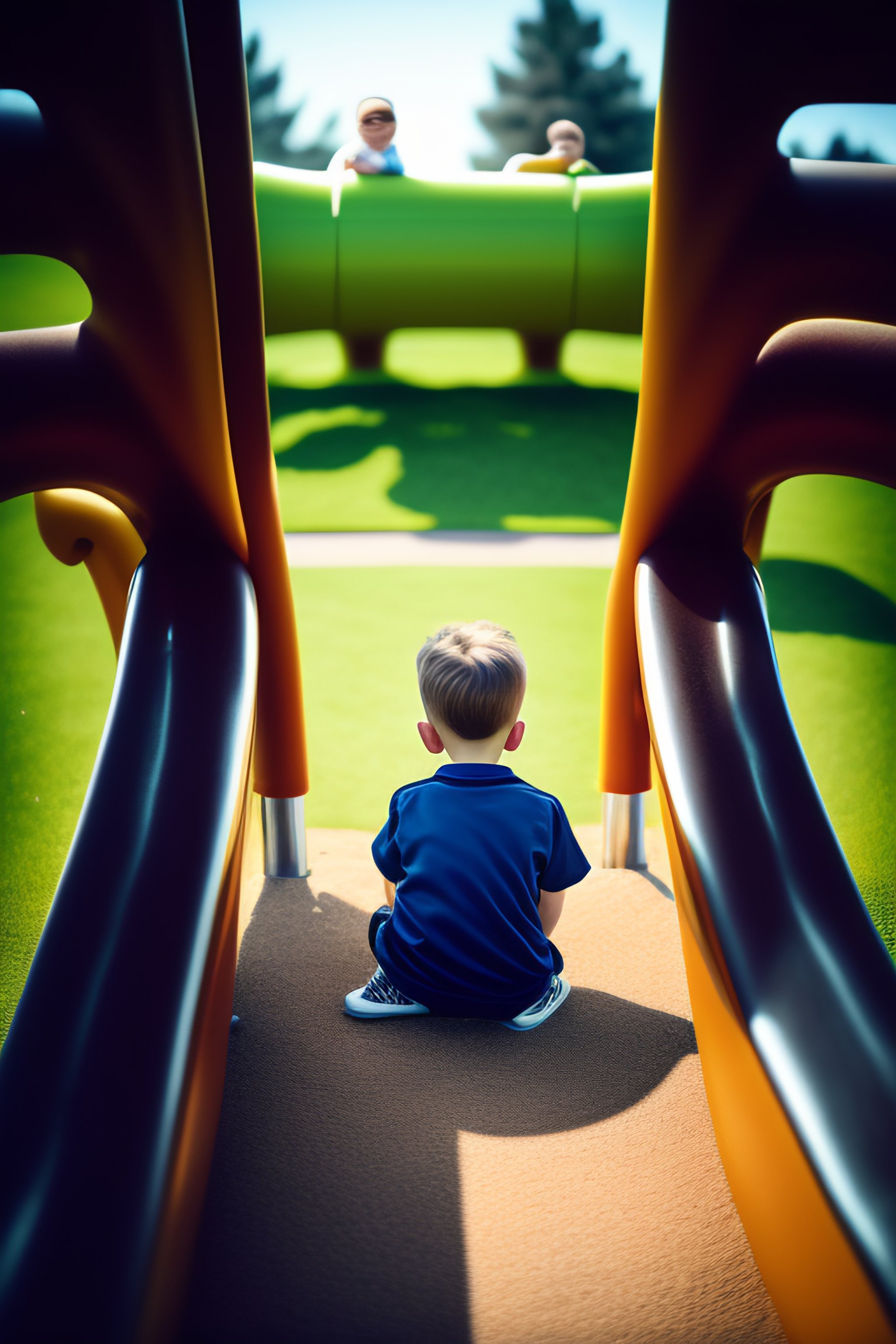 Lexica Picture Of A 4 Year Old Having A Fantastic Day At The Playground He Had Been Begging 