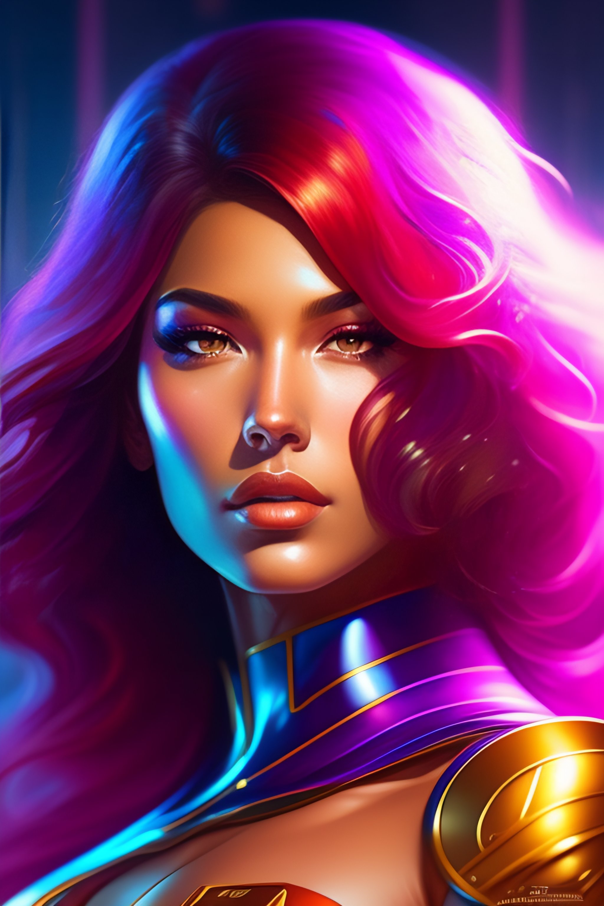 Lexica - A new female character from marvel, superhero female, vaporwave  aesthetic, colorful, psychedelic, digital painting, artstation, concept art ,...