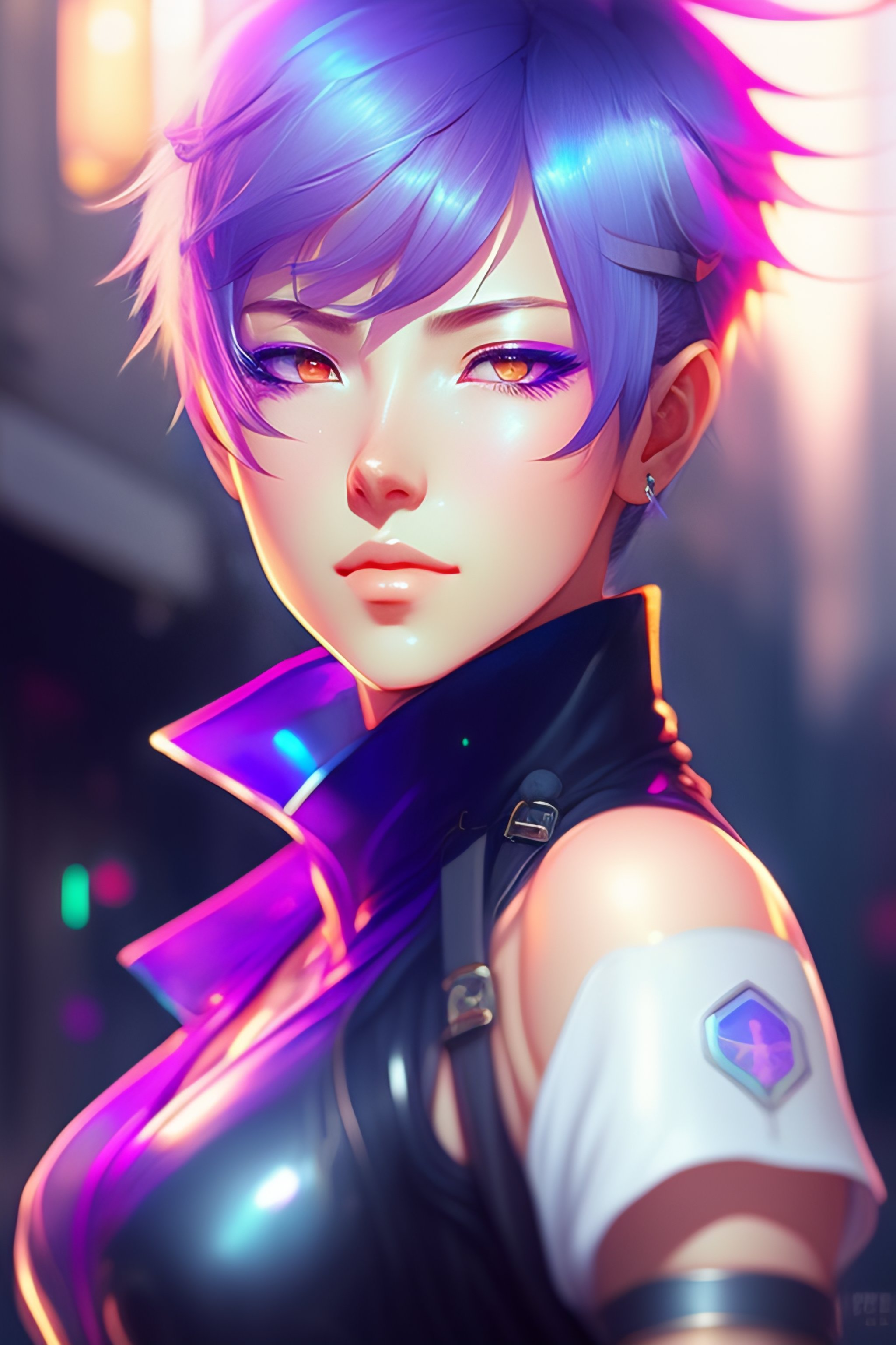 Lexica - anime cyberpunk girl