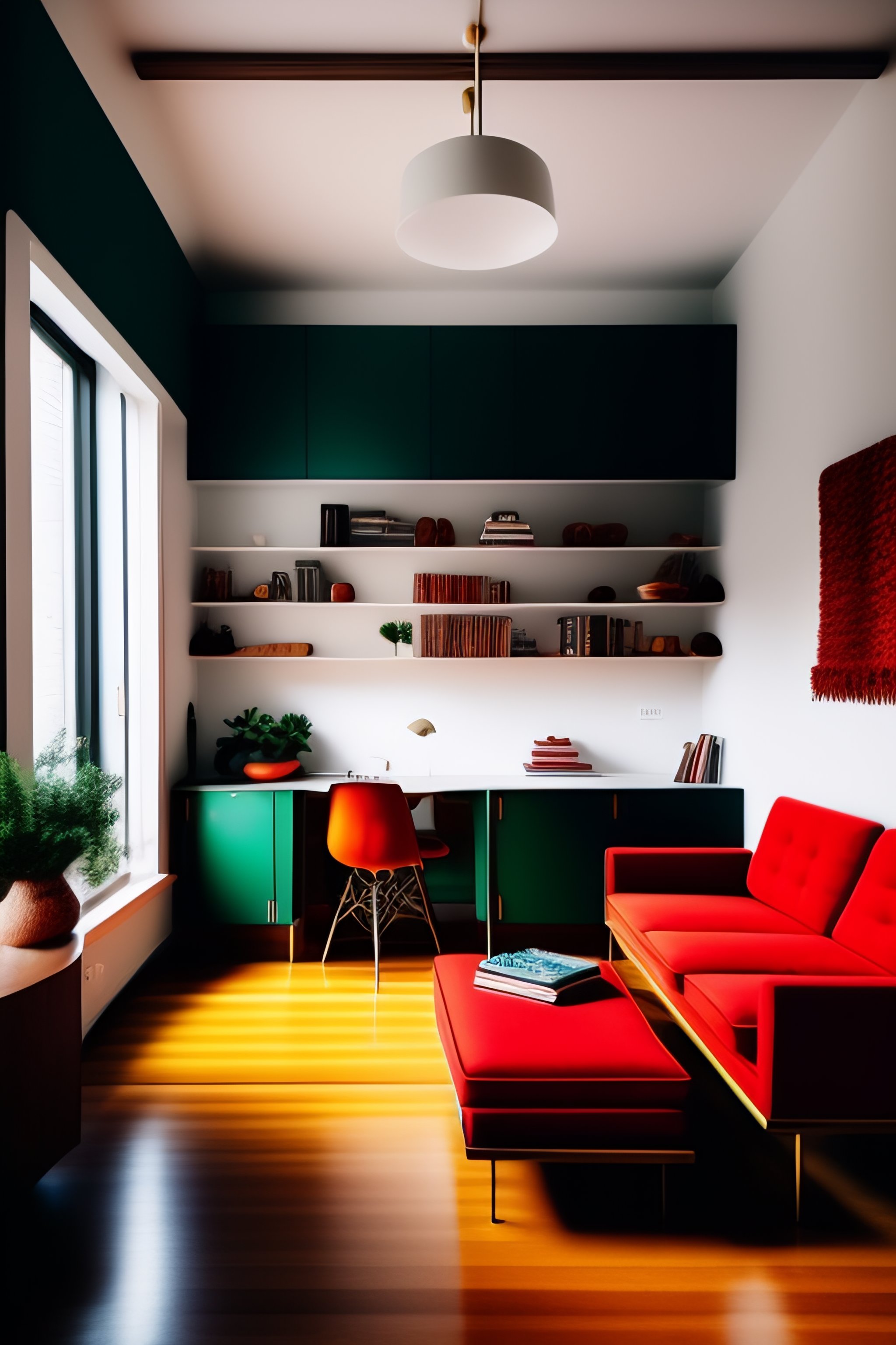 Lexica - Interior design, Eames, String Shelves, G Plan cabinet, bright ...