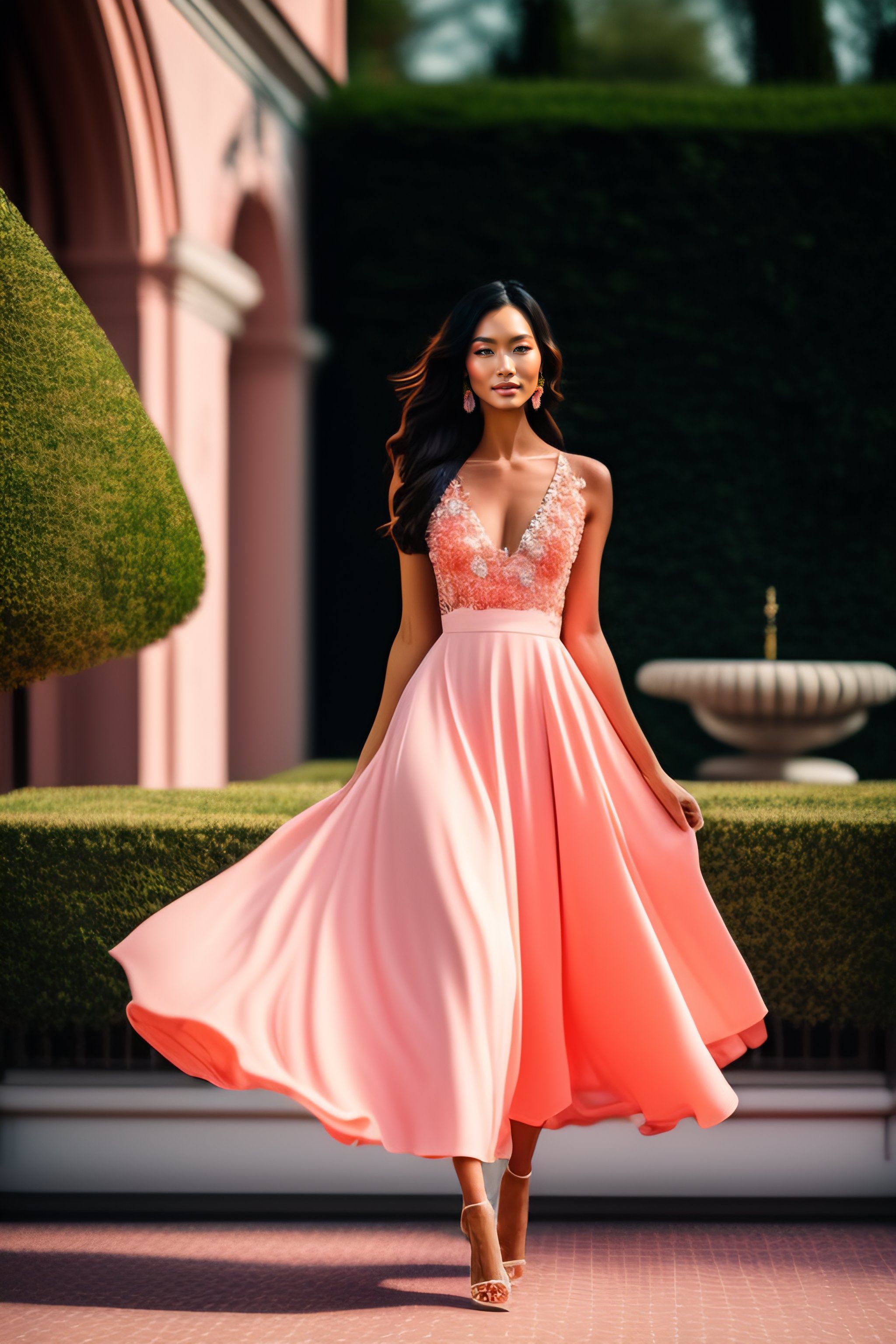 Dress store pink peach