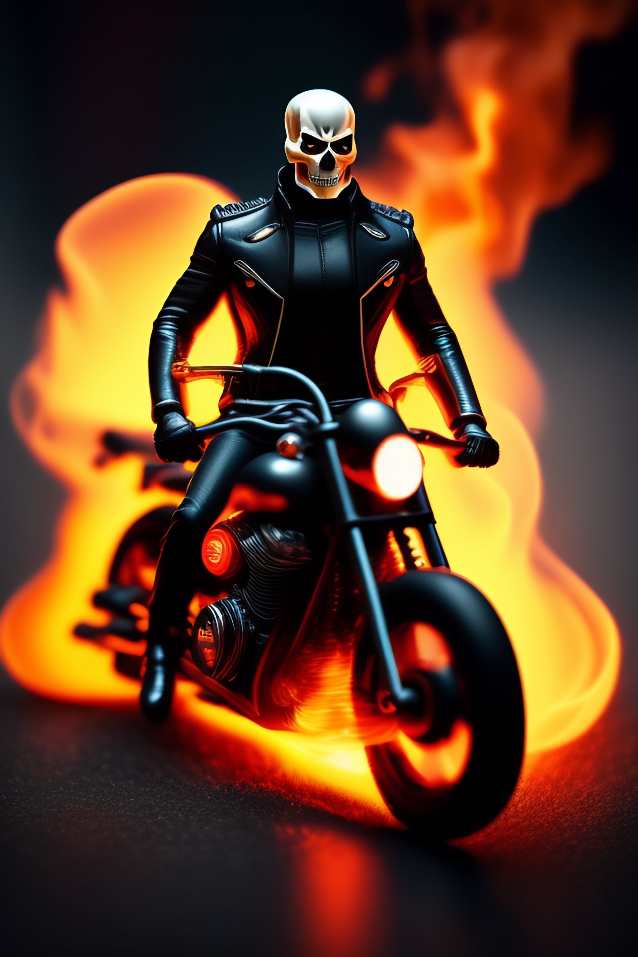 Lexica - Ghost Rider con cara humana ultra realista