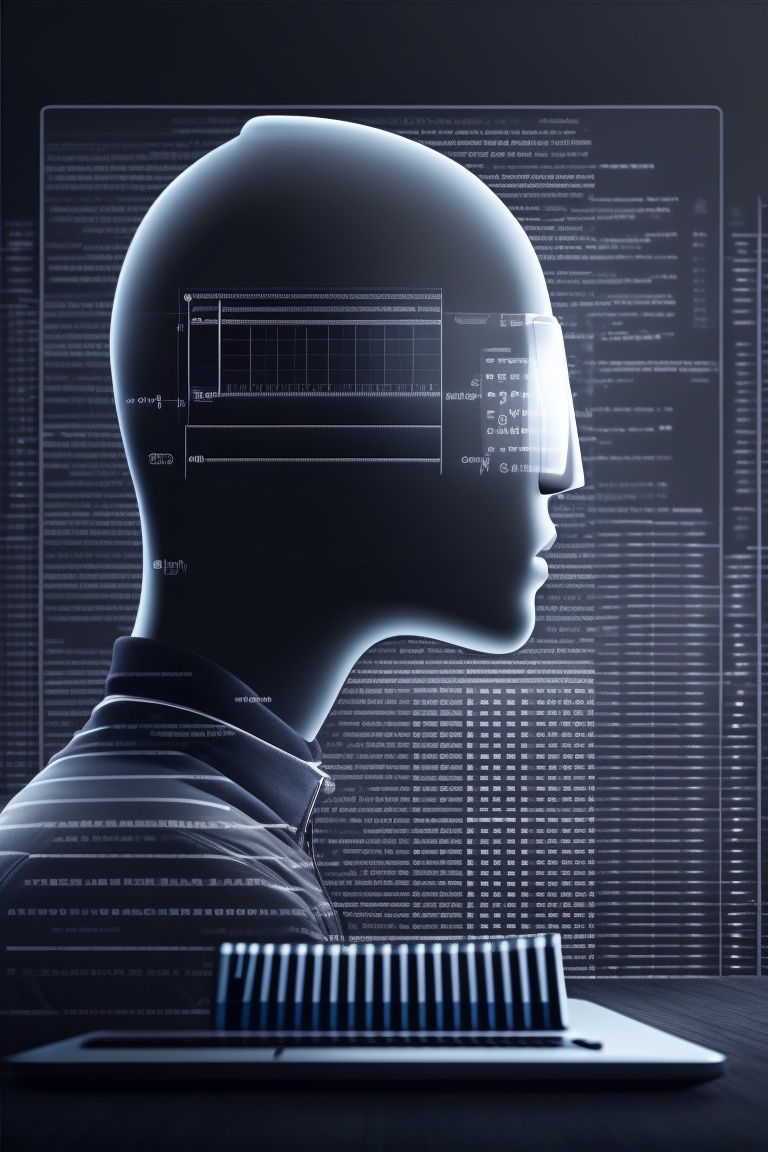 Lexica - Faceless teenager, mathematician, with programming glasses and ...