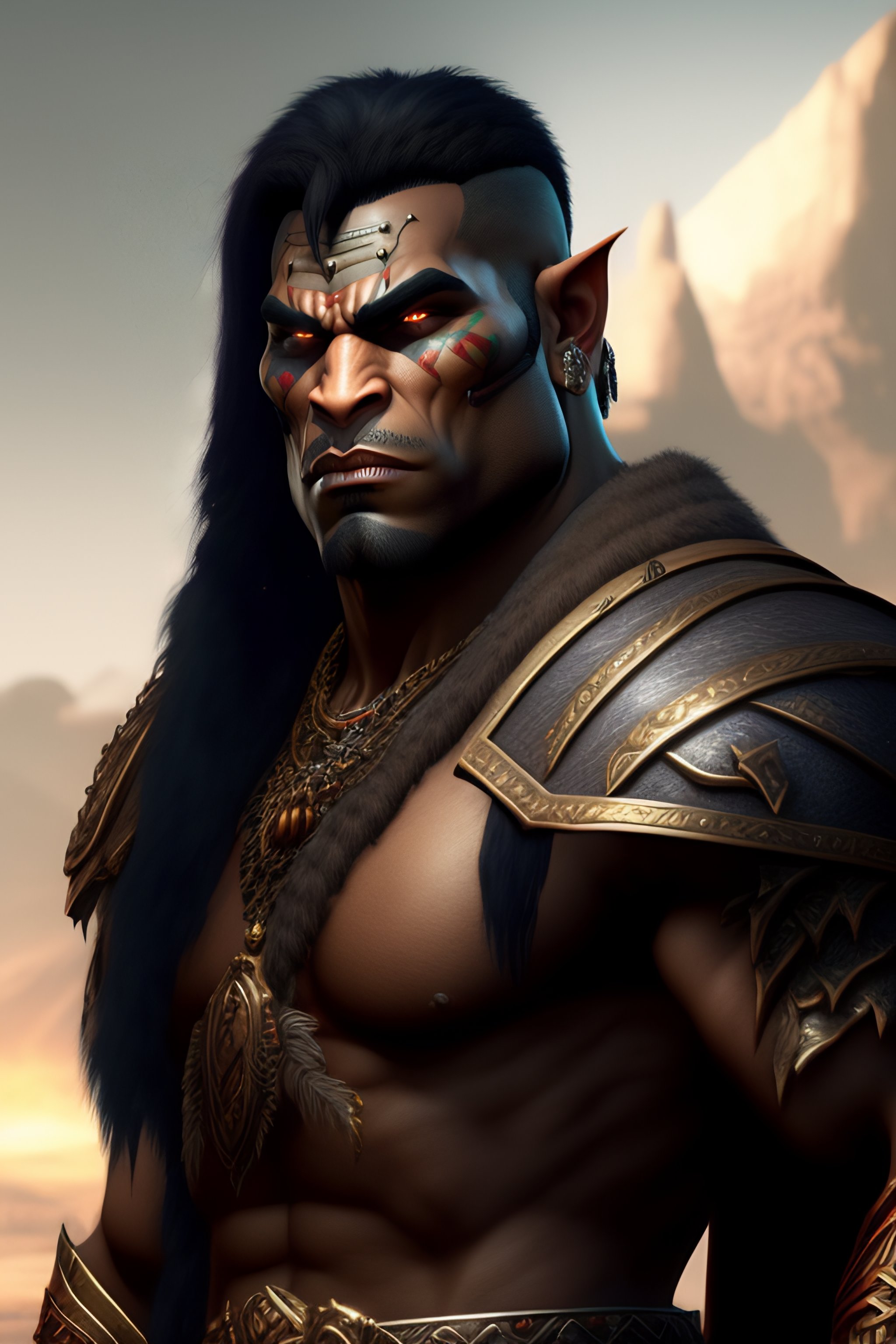 Lexica Male half orc gipsy