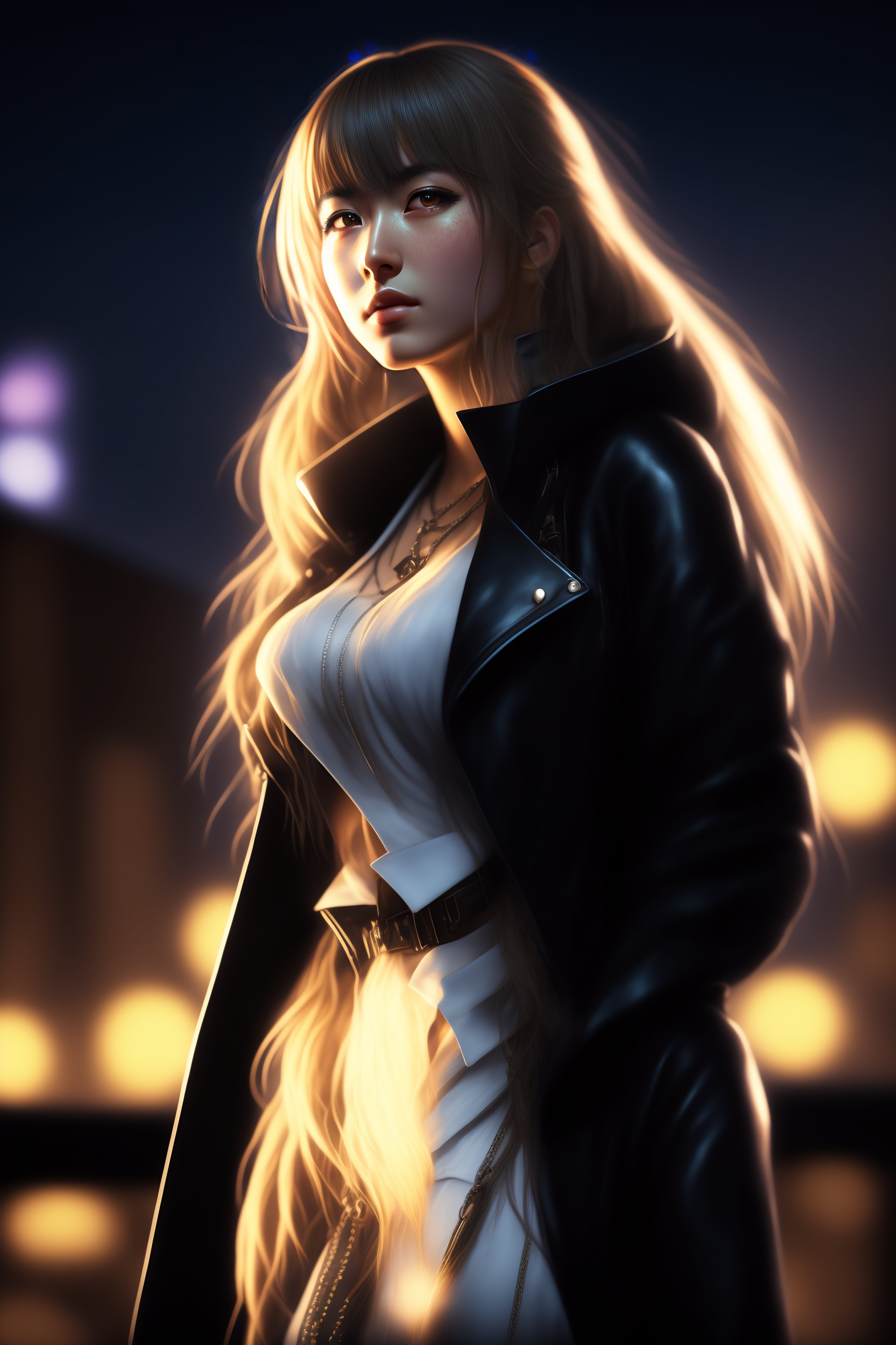 Lexica Highly detailed and realistic illustration of Misa Amane from