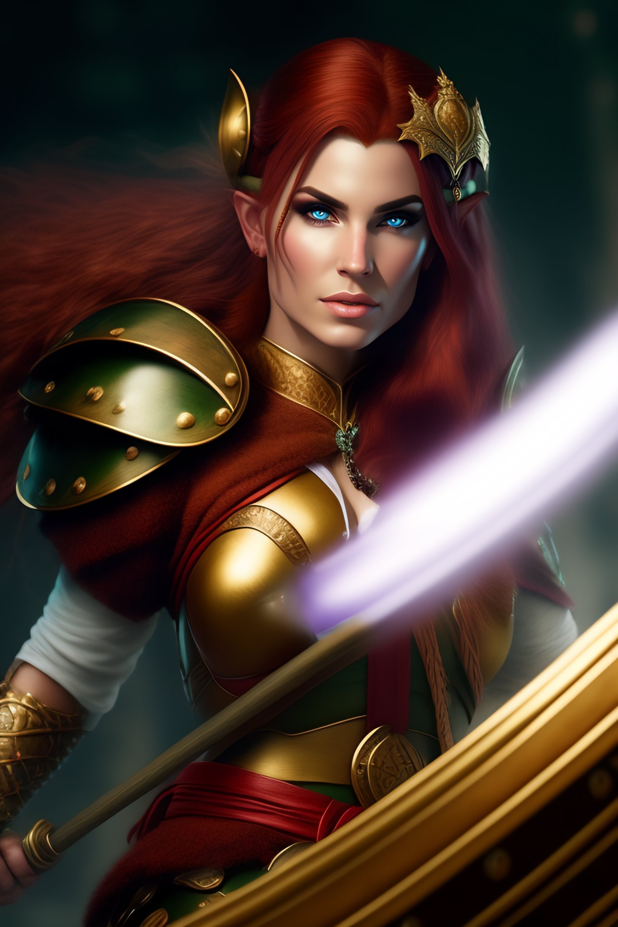 Lexica - Elf female fighting against a dwarf, pale skin, cartoon ...
