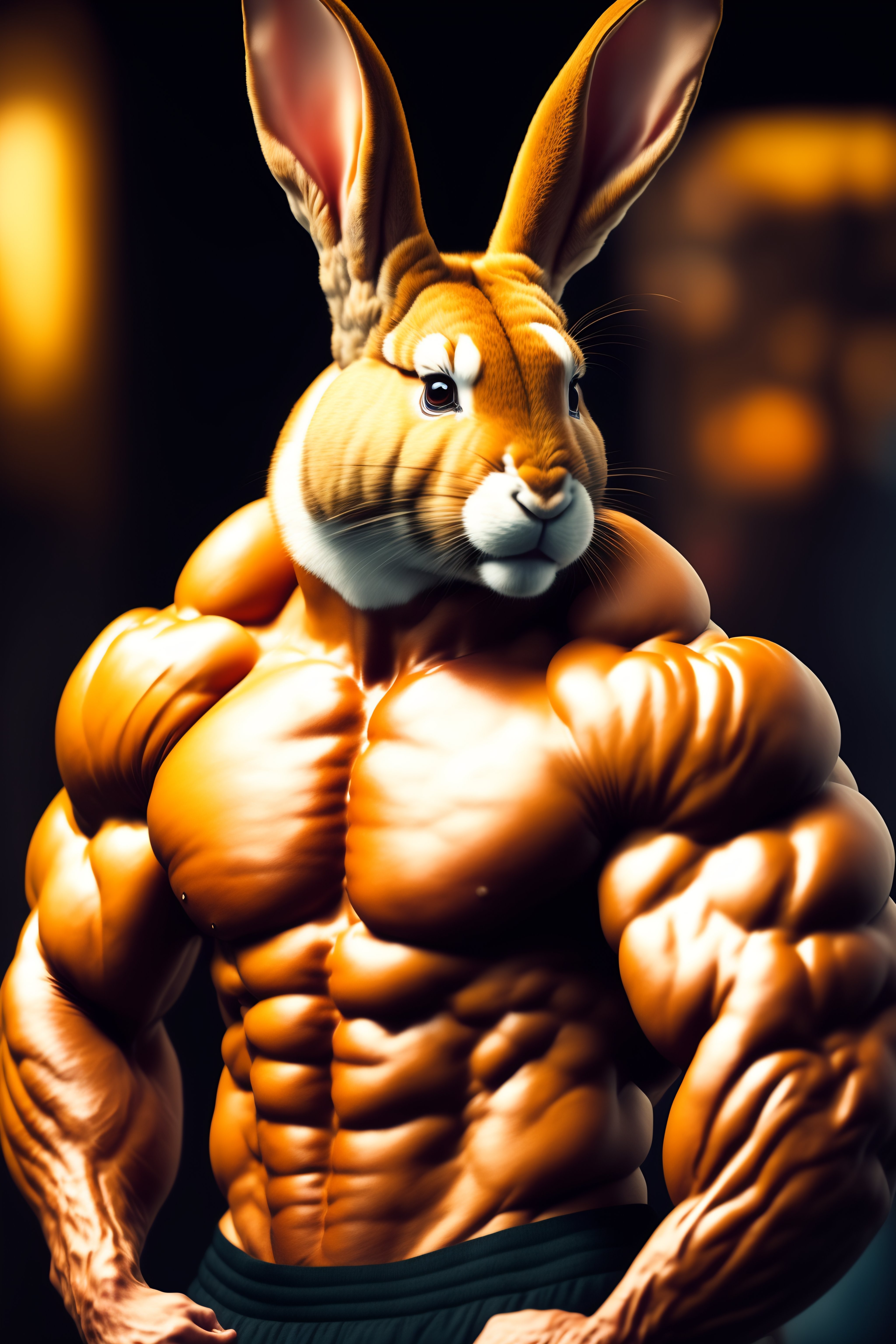muscular rabbit  Pin for Sale by Alex3214
