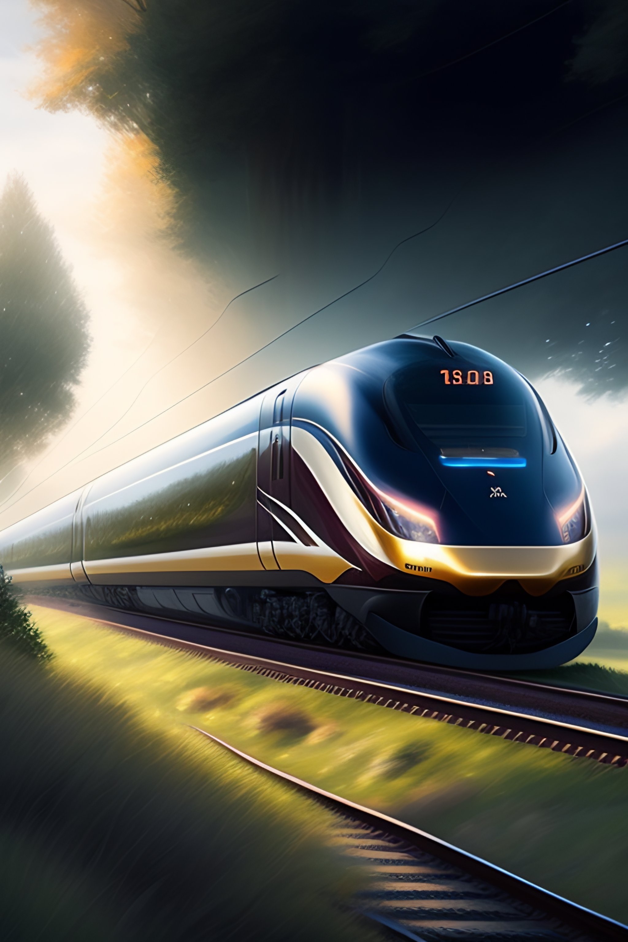Lexica - High speed train passing through english countryside ...