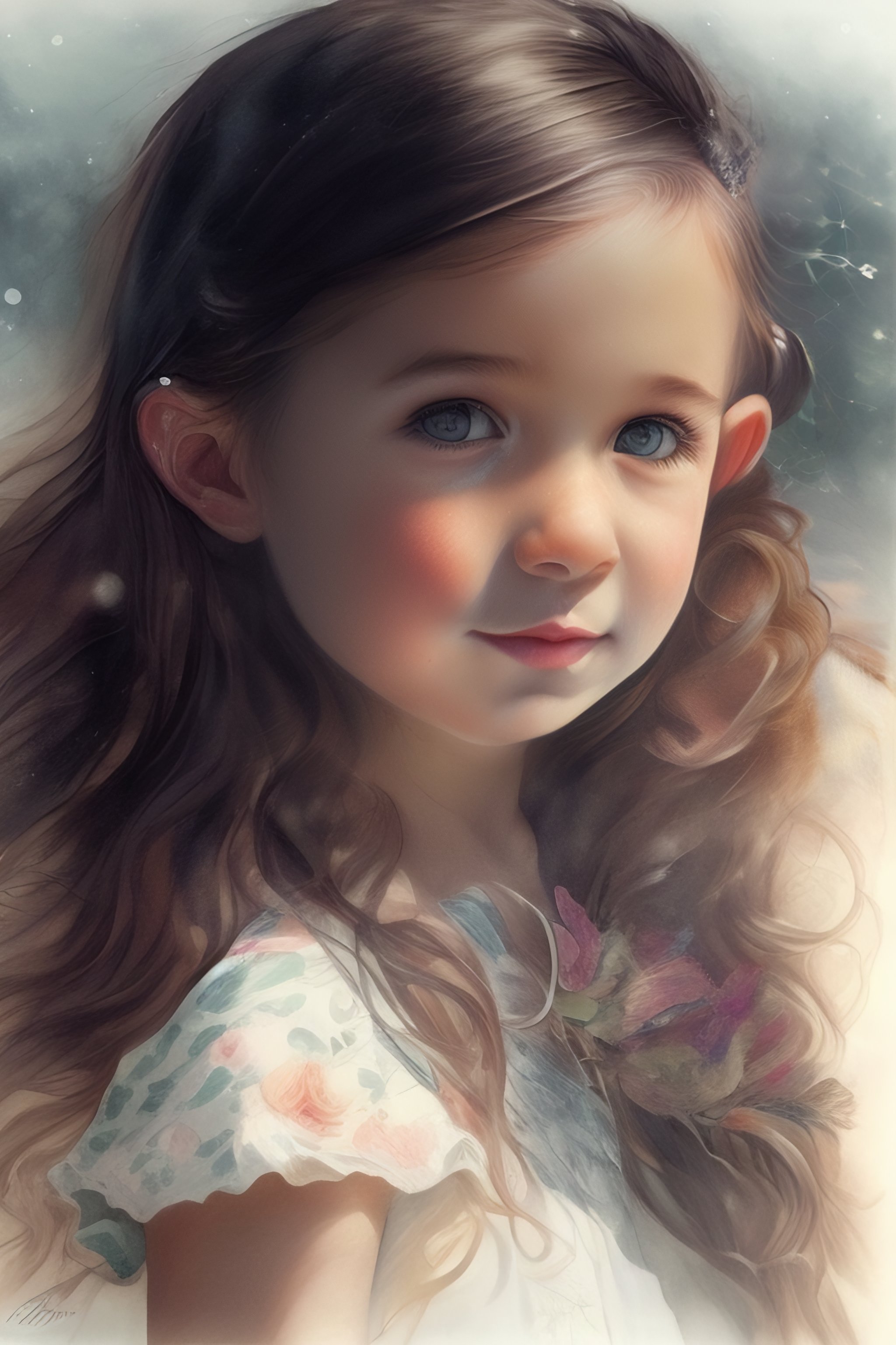 Lexica - Full figure pencil drawing 2ears toddler summer by the beach ...