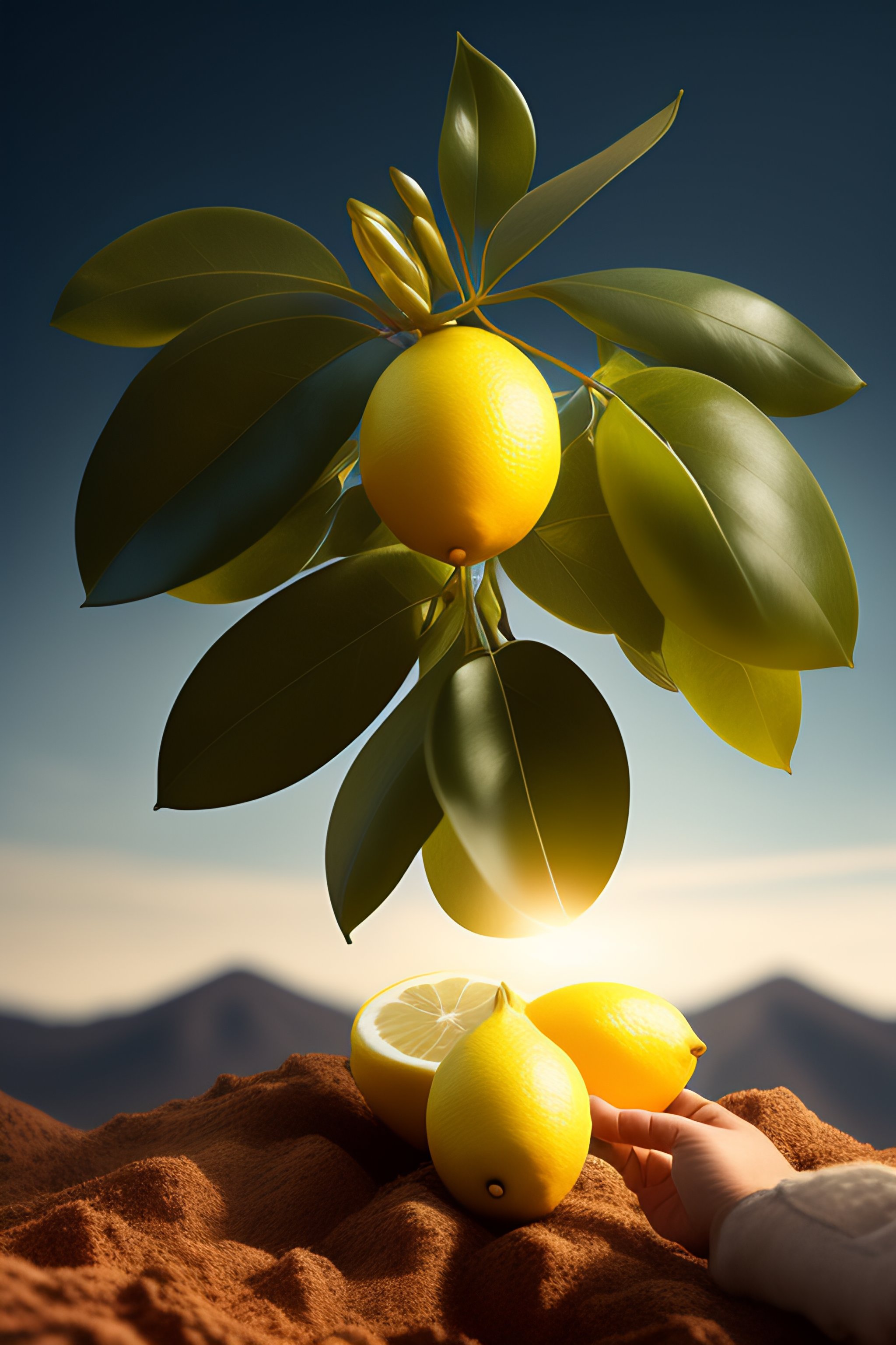 Lexica - Jesus christ creating a lemon tree