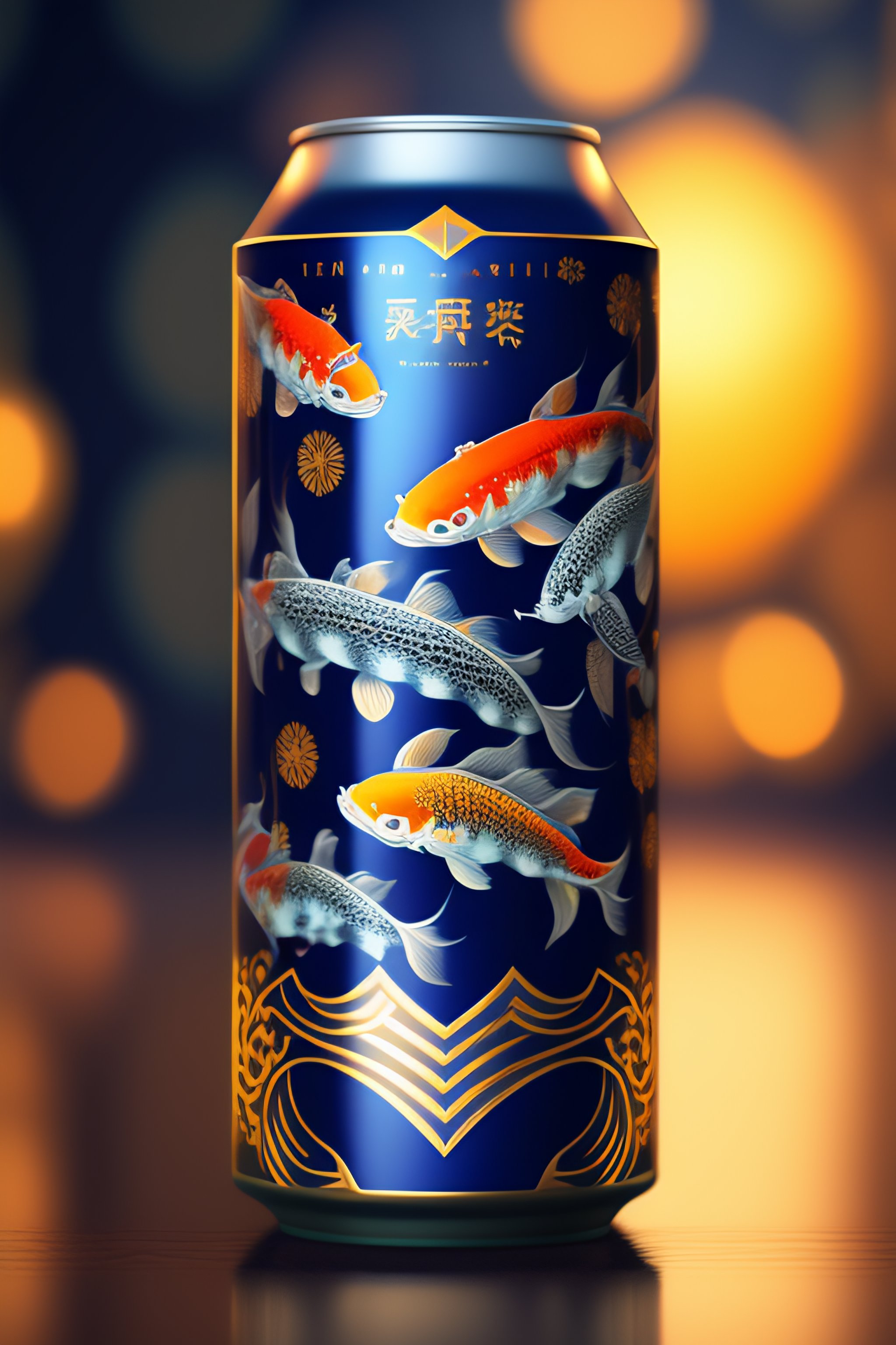 lexica-1-perfectly-centered-koi-print-design-mockup-beer-commercial