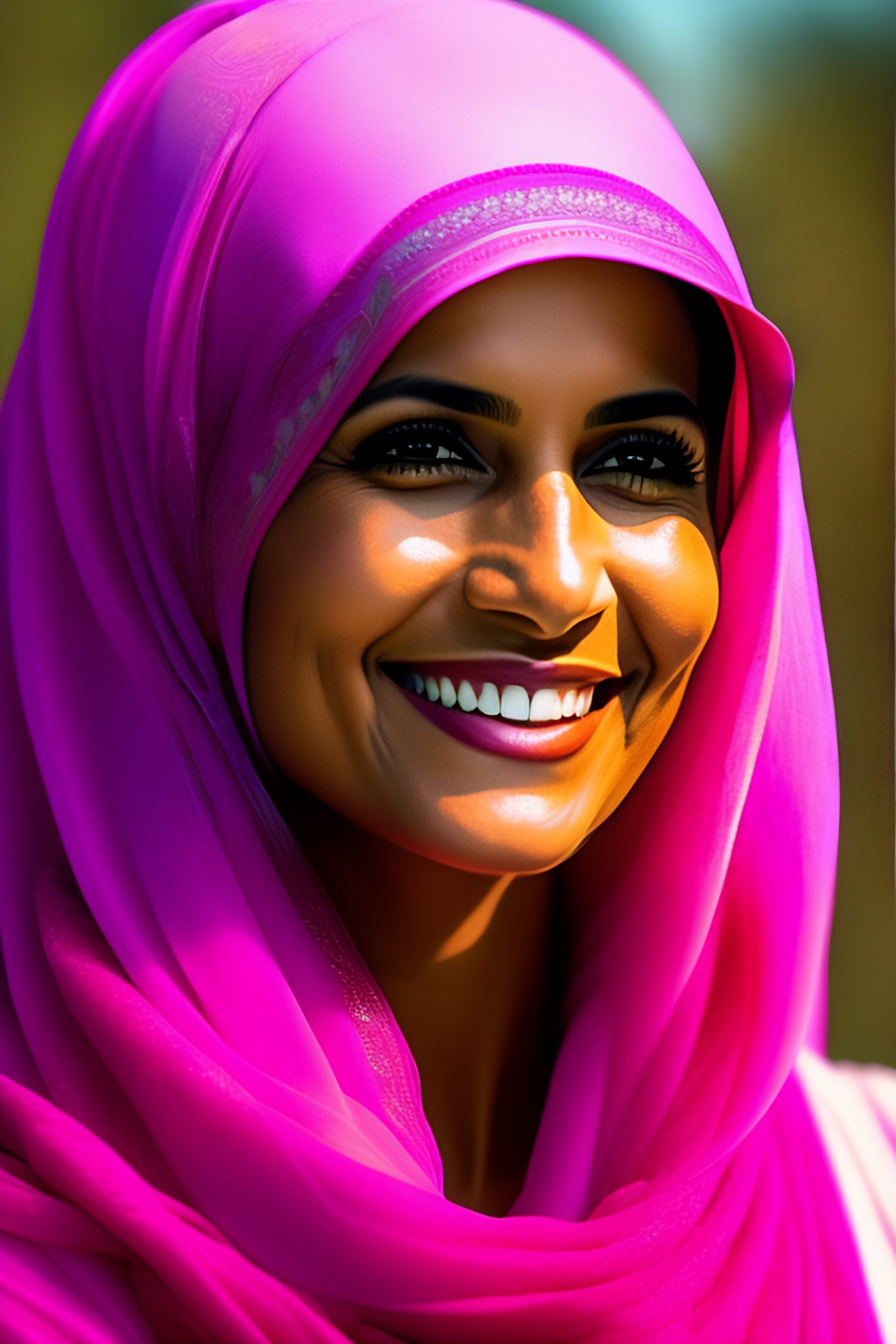 lexica-smiling-uae-woman-wearing-a-pink-howdy