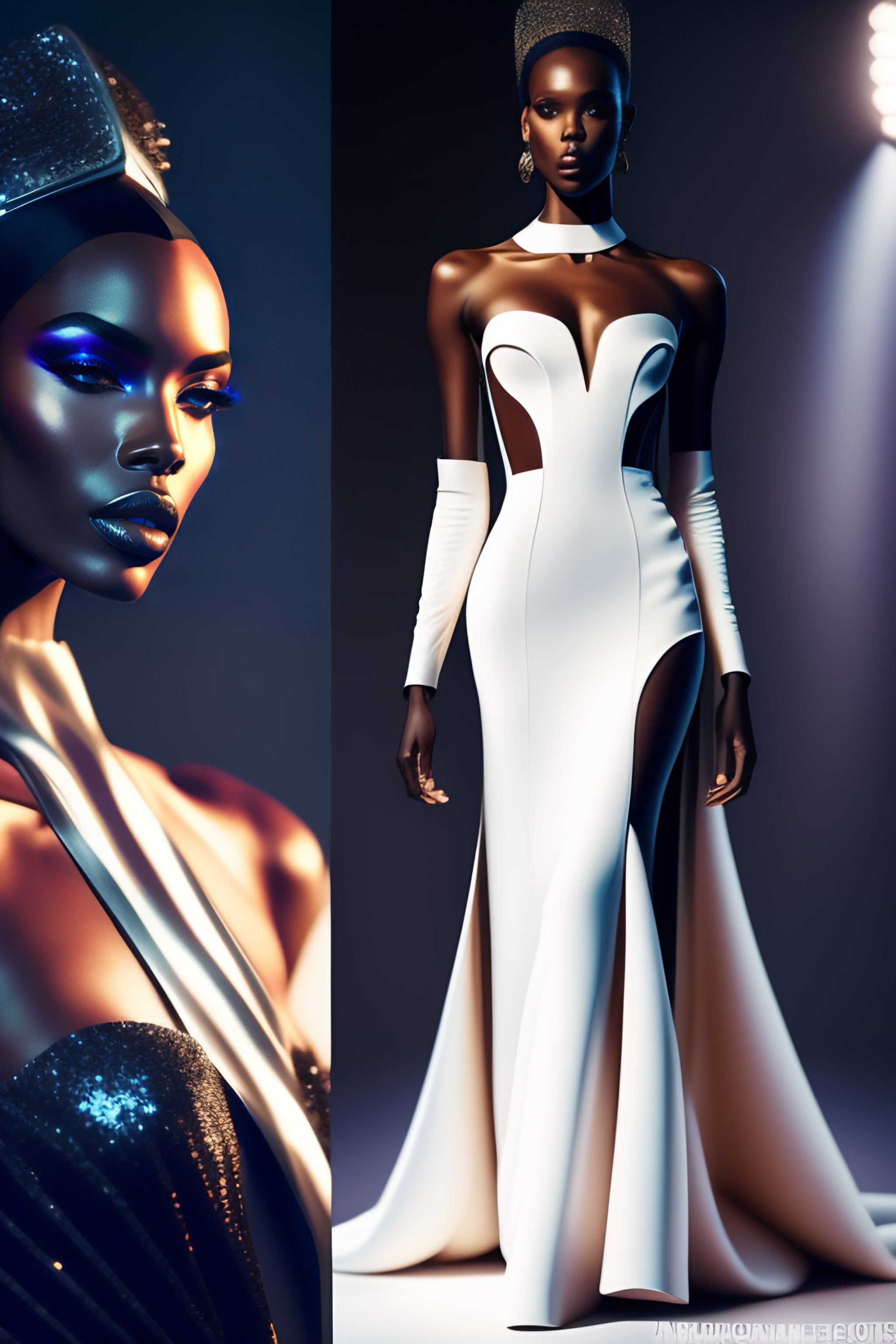 Lexica - /imagine prompt: a Thierry mugler haute couture dress+ full ...