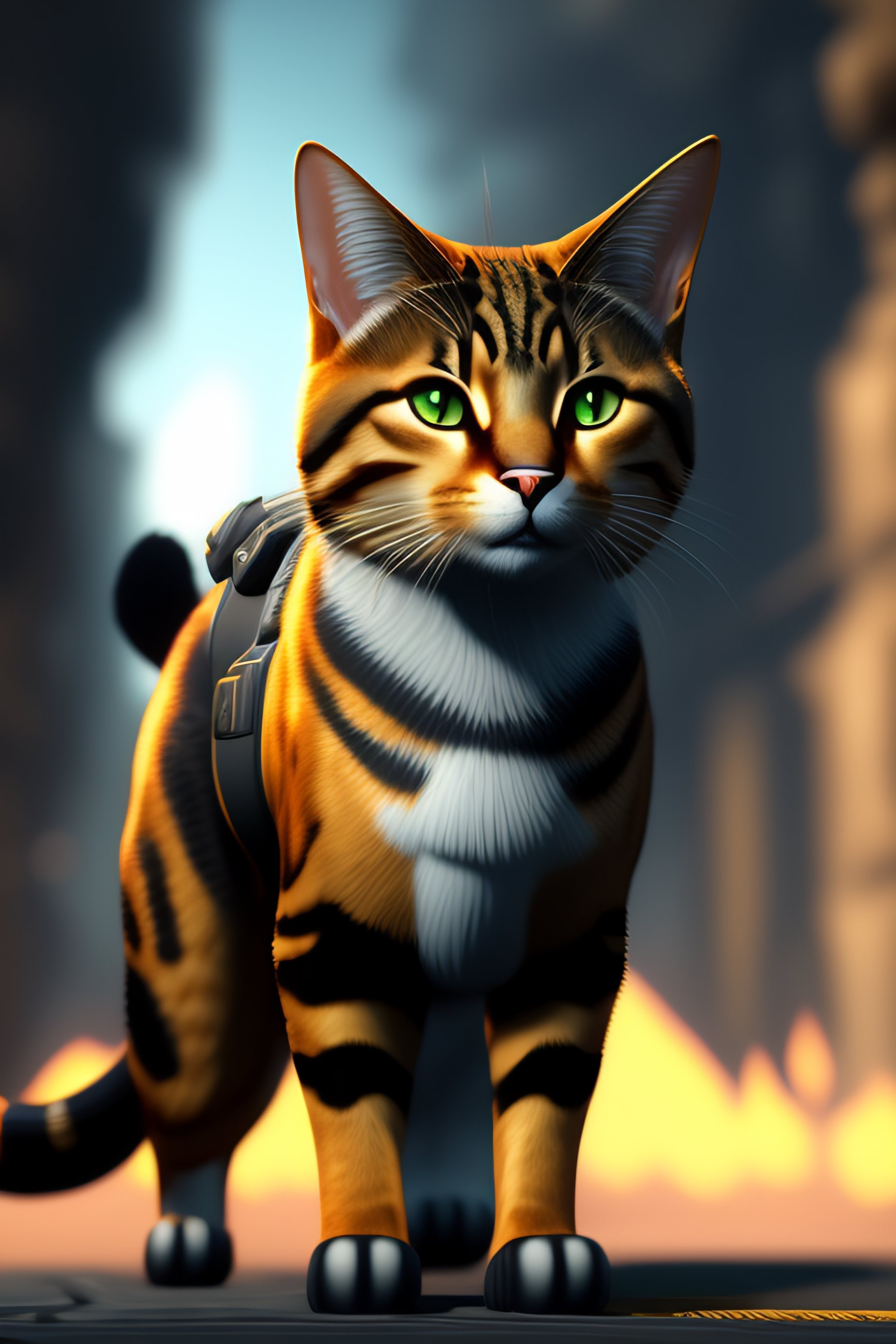 Lexica - Soldier cat, unreal engine 5