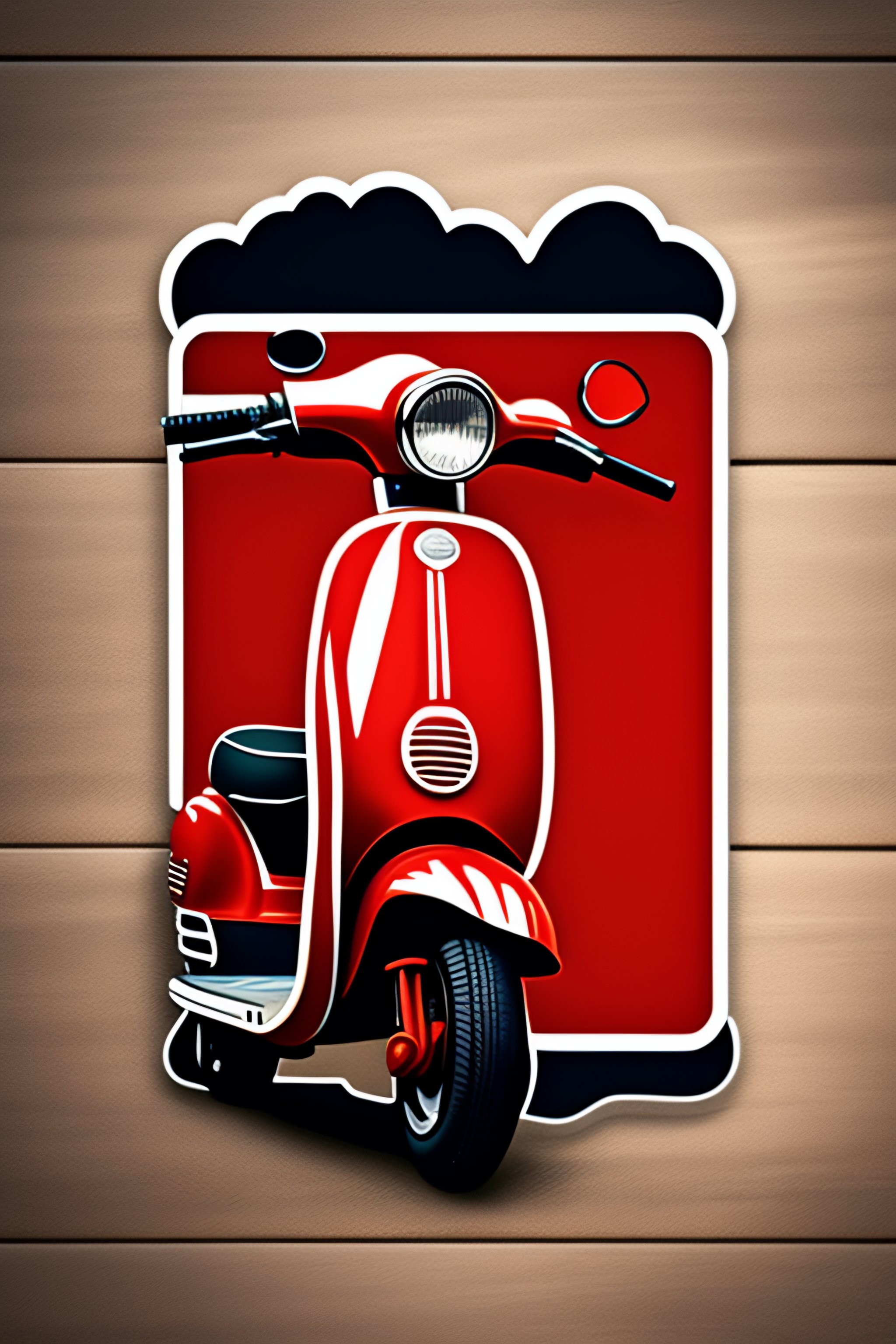 Lexica - Scooter sticker red