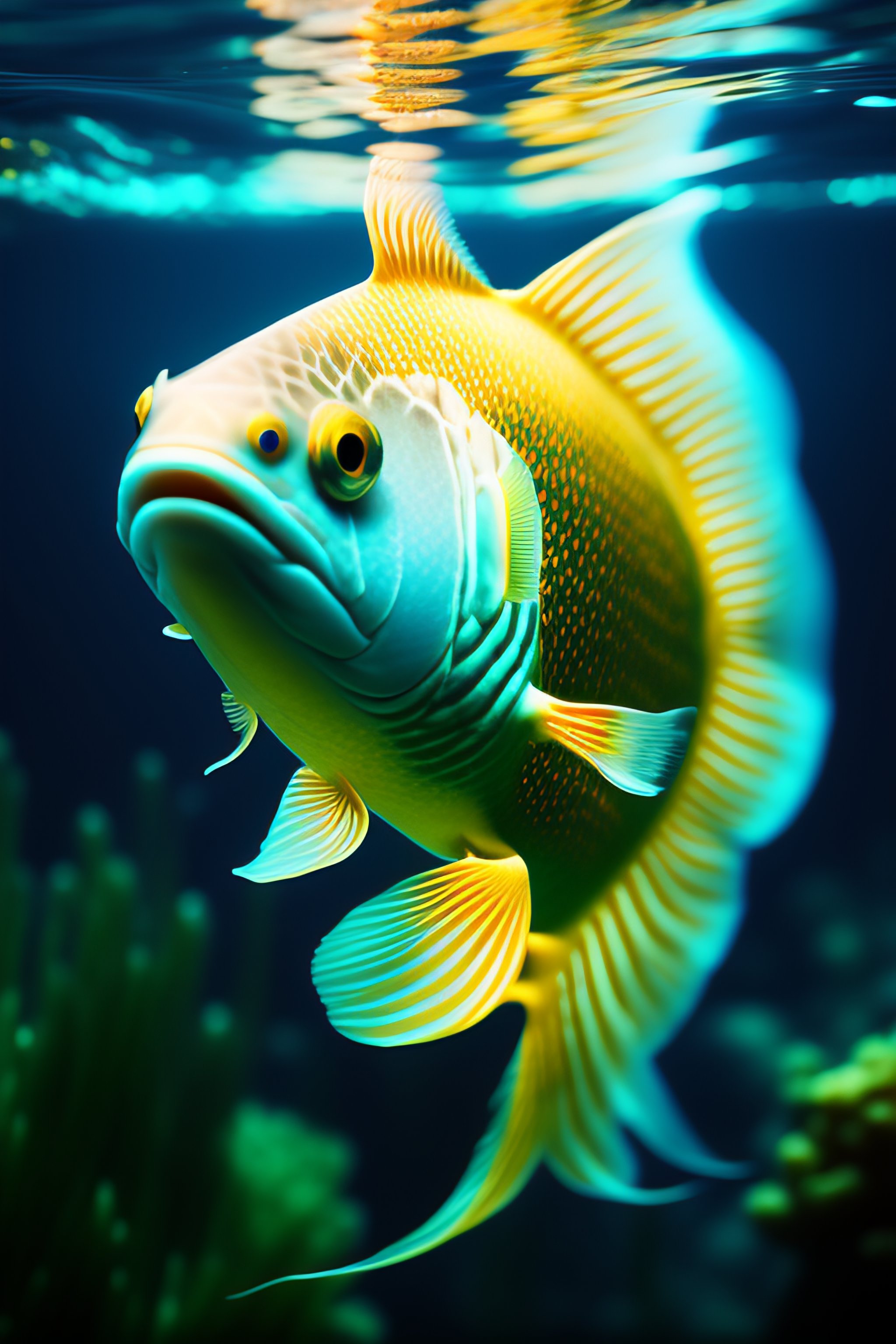 Lexica - A pretty underwater fantasy monster fish, elegant