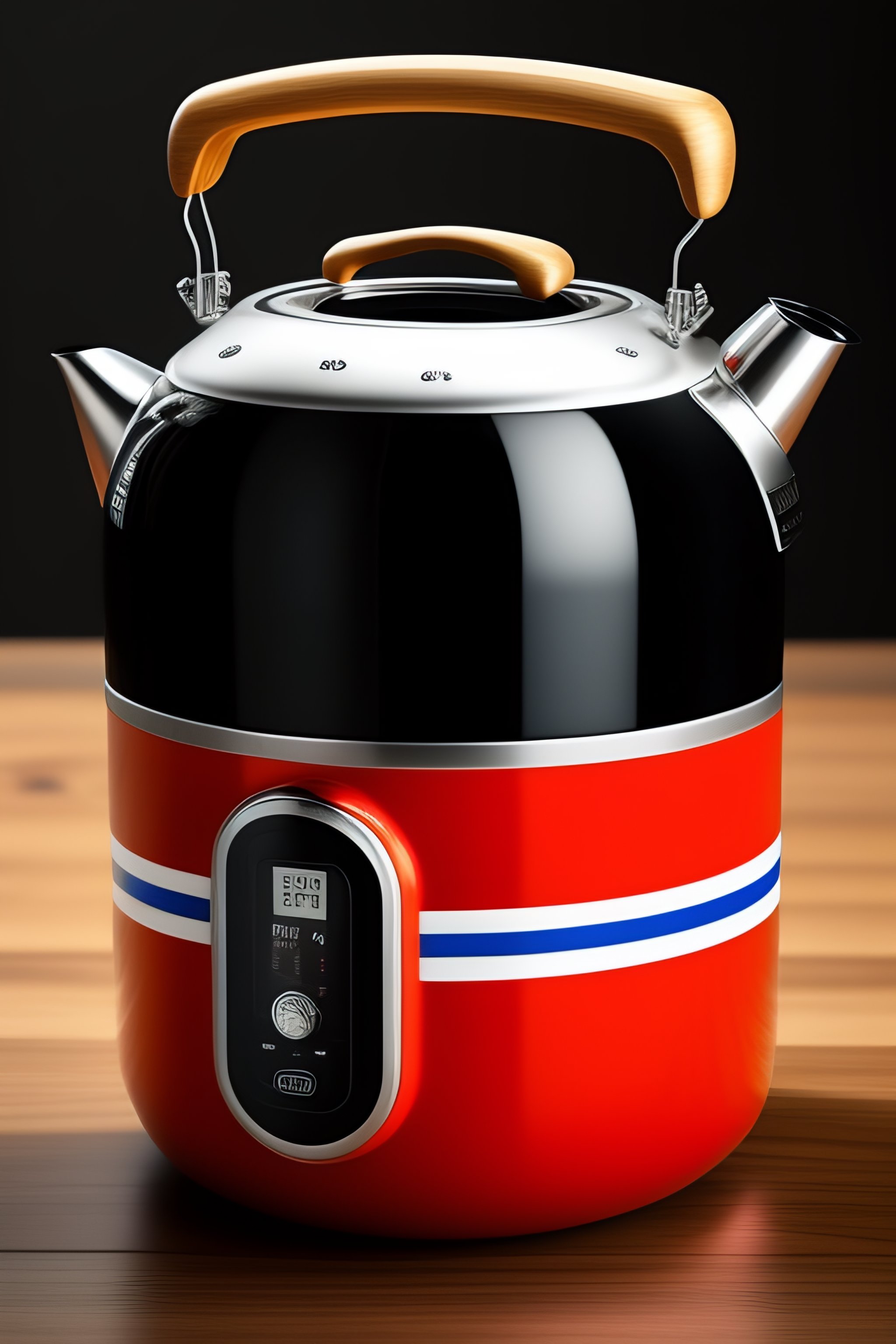 Lexica - A kettle with lots of buttons, an LCD screen, three spouts and ...