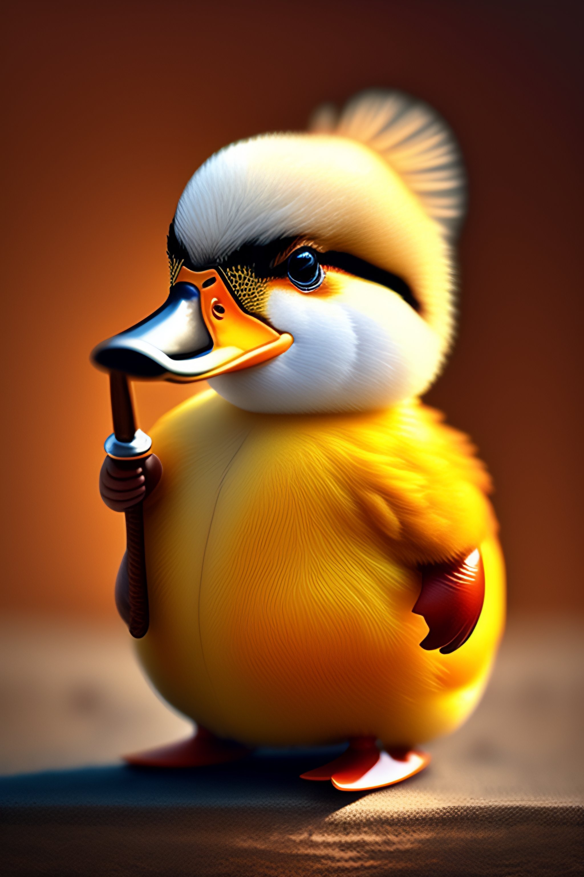 Lexica Little duck holding knife