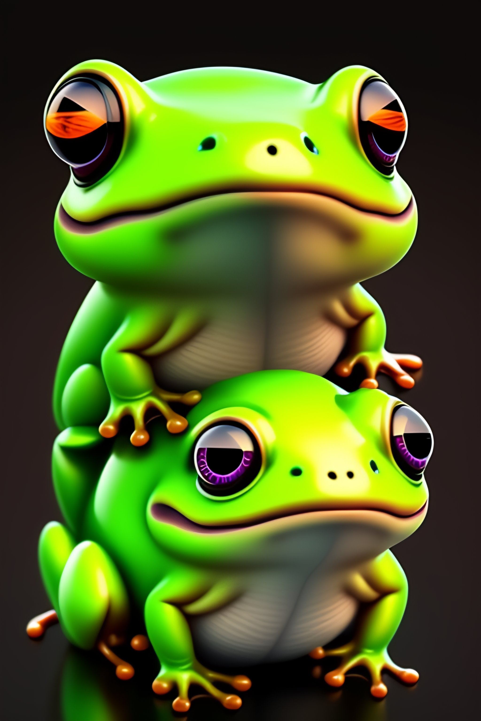 Lexica - Cute and adorable cartoon frog baby, fantasy, dreamlike,  surrealism, super cute, no background, trending on artstation