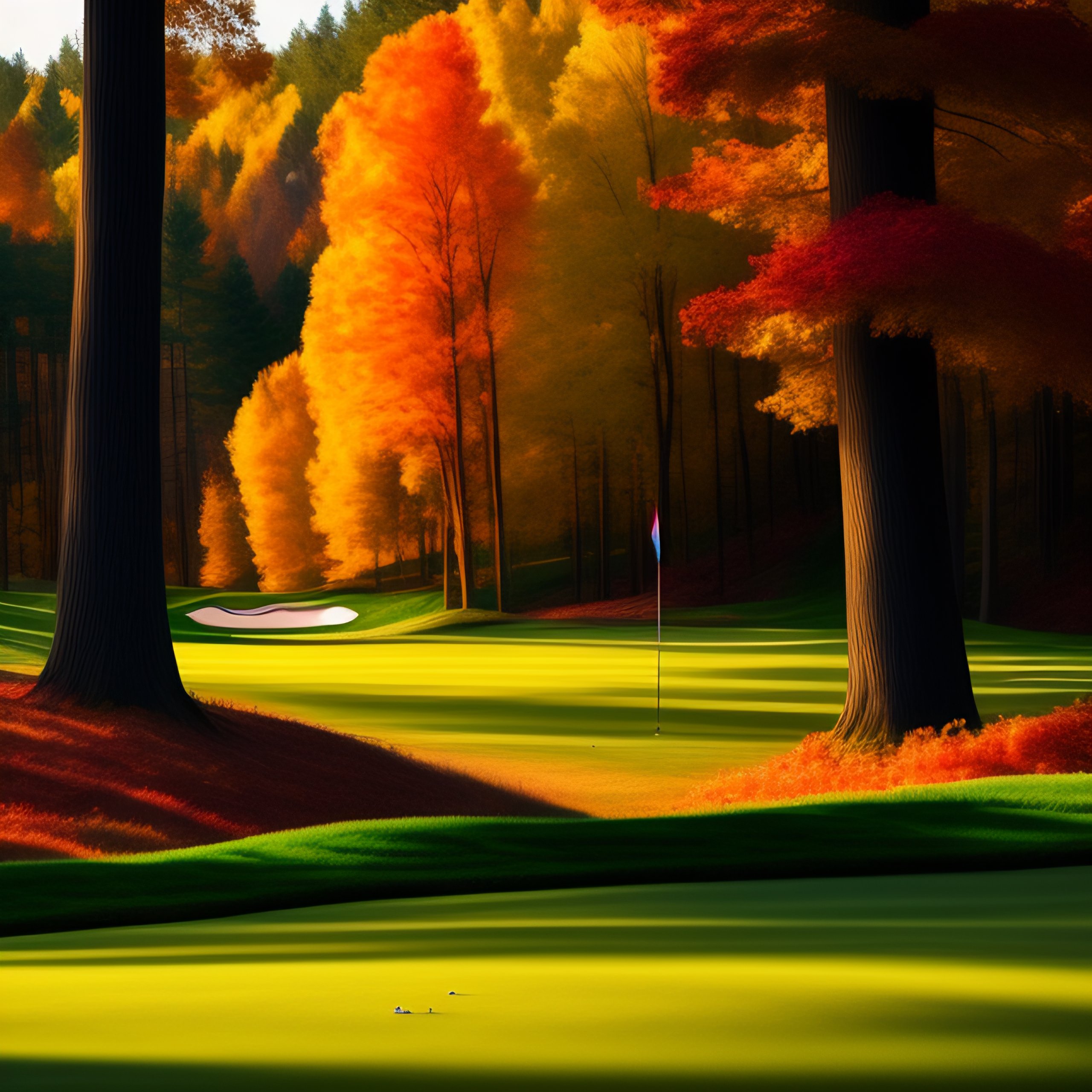 Lexica - Golf course fall colored trees