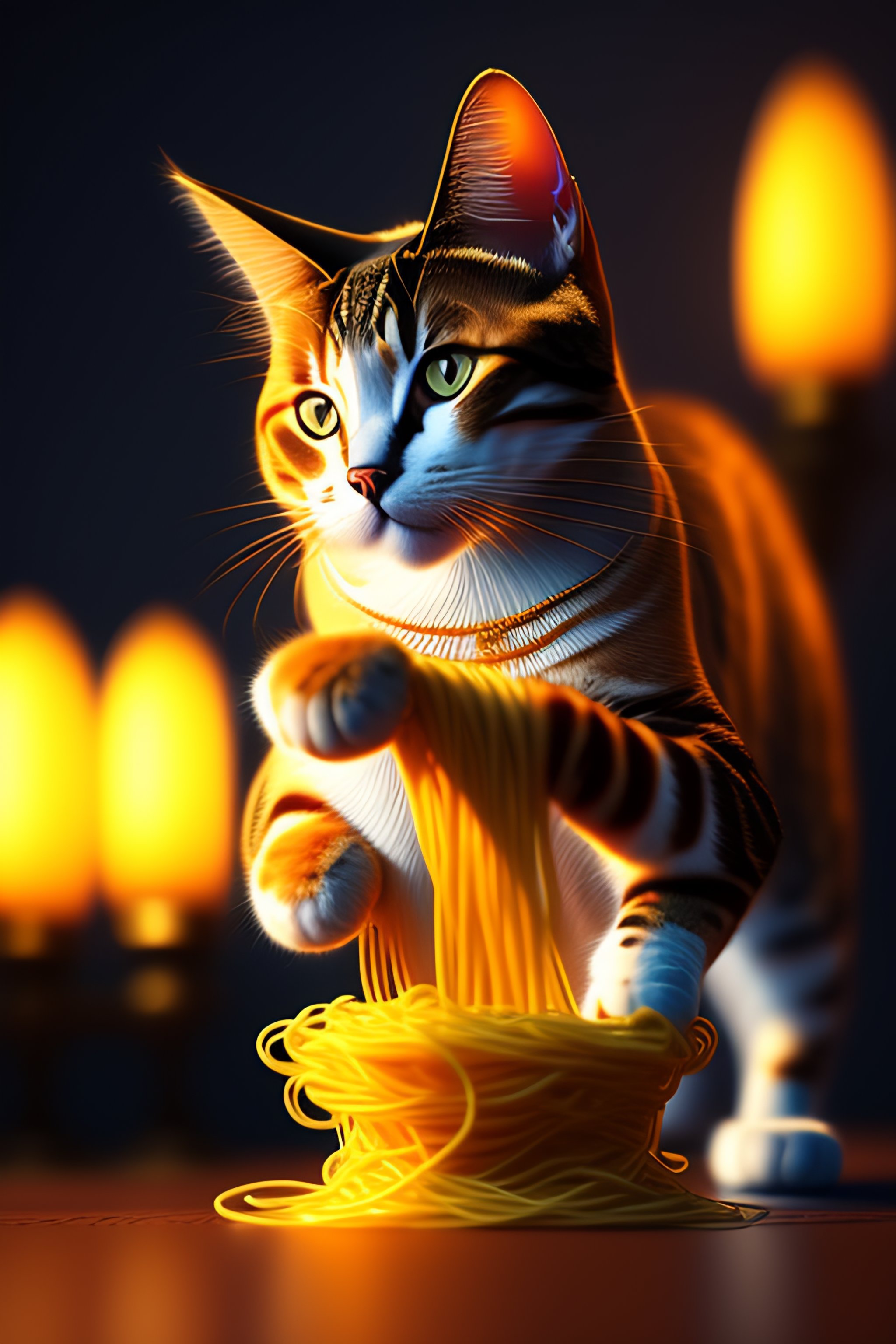 Spaghetti Cat Wallpaper