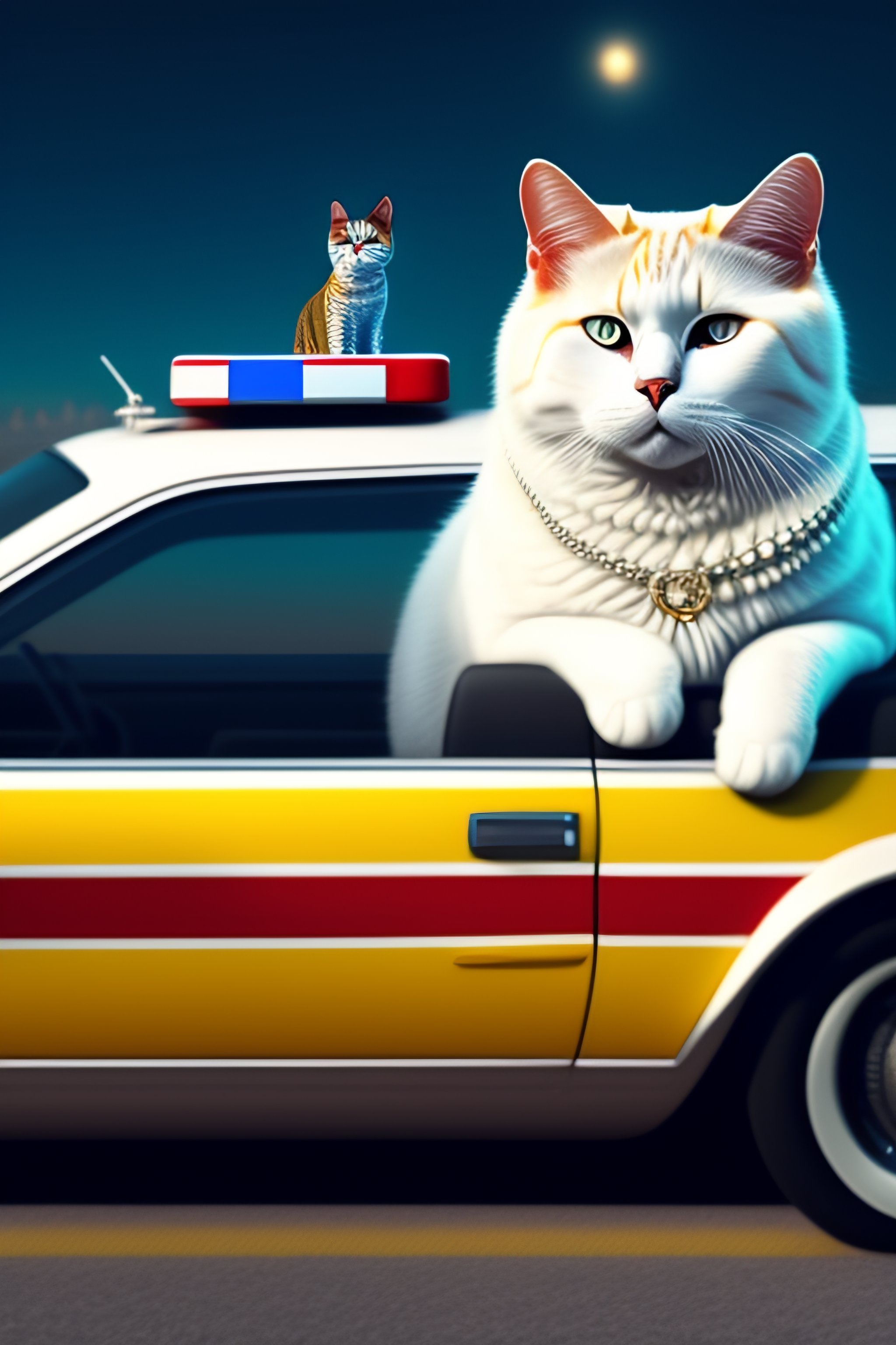 Lexica - A cat dressed as an international police officer with a