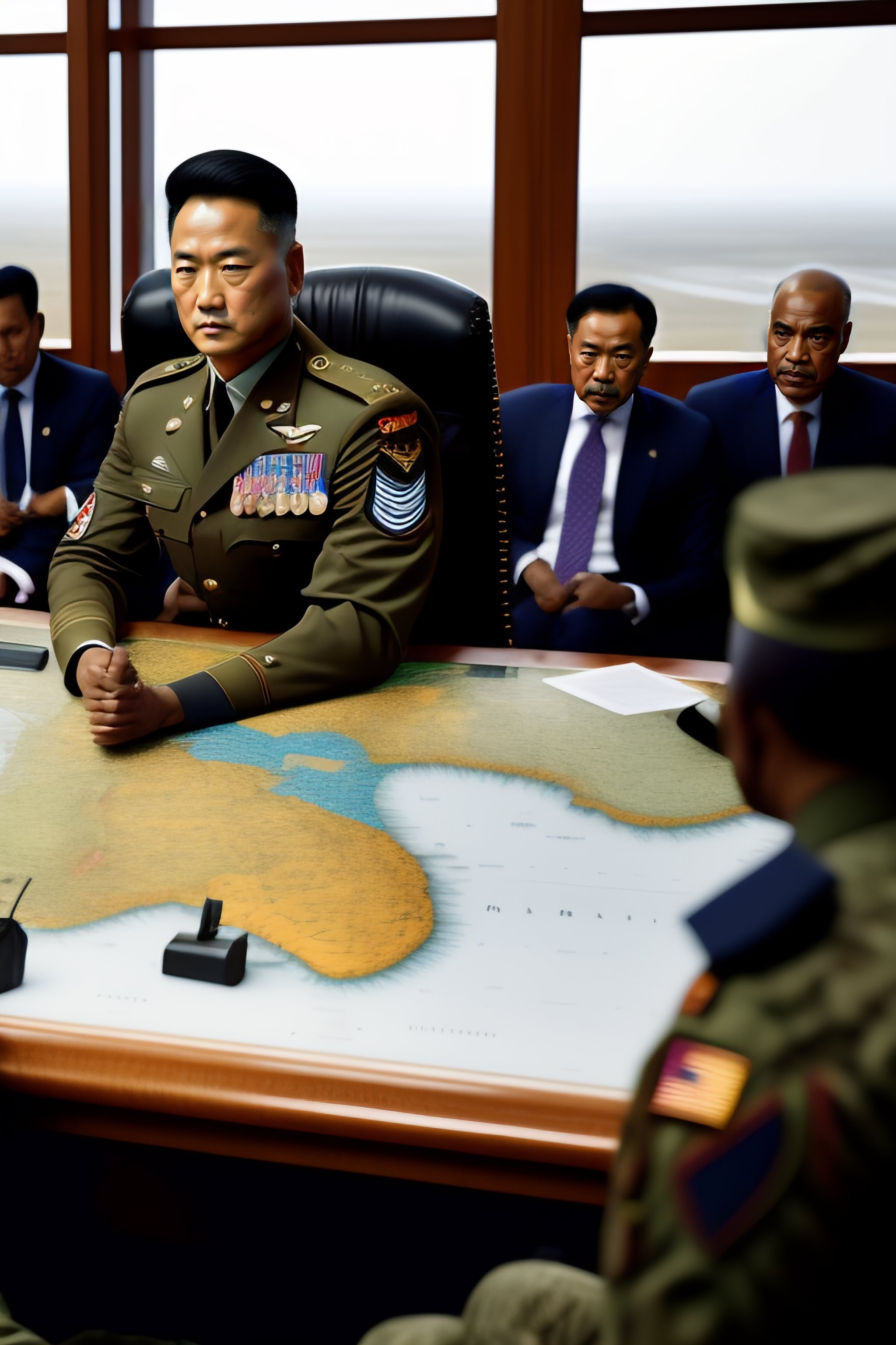 Lexica - A commander of a army sitting on a chair making decisions on a ...