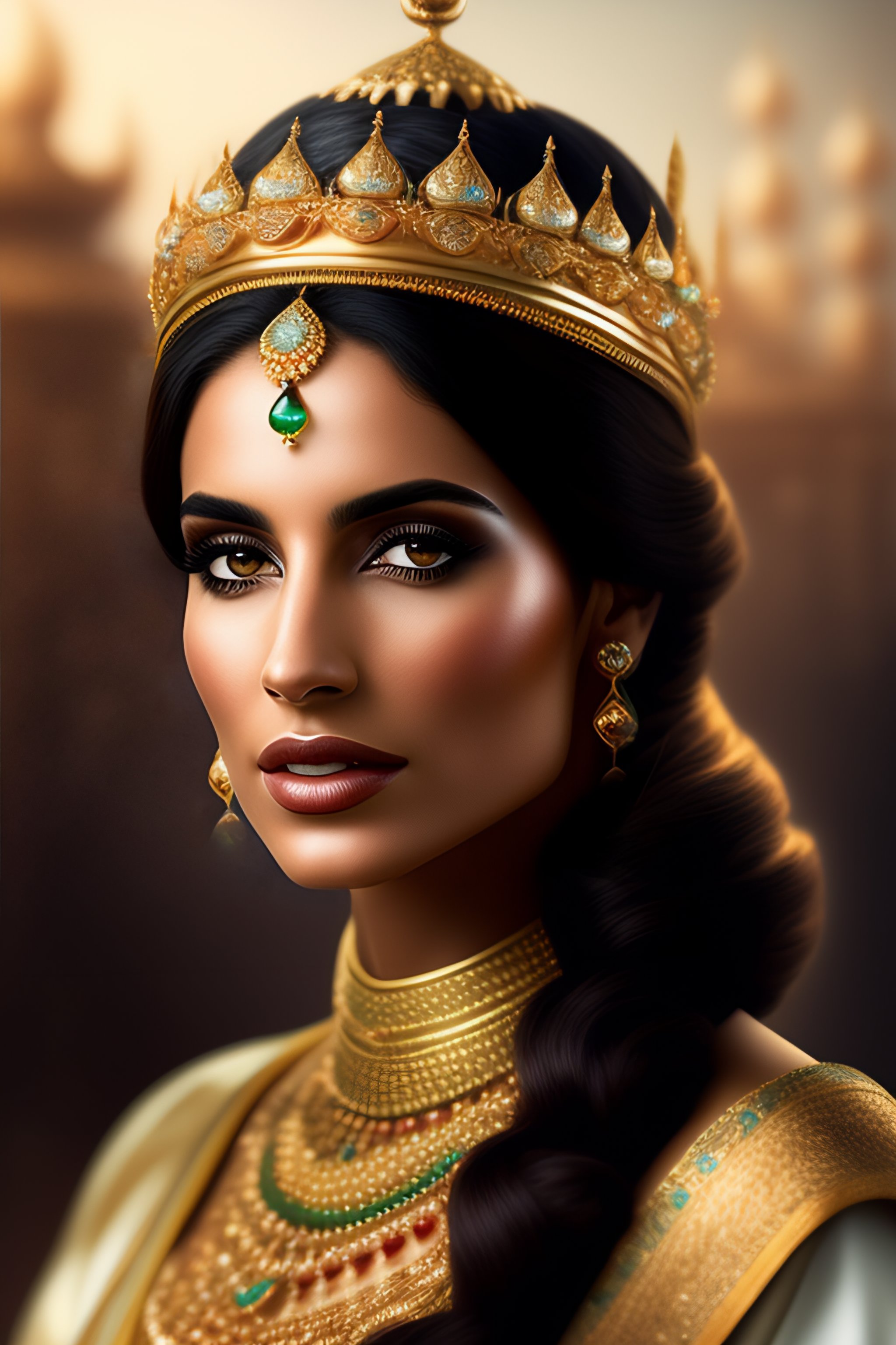 Lexica - An arab princess wearing a crown made of glass