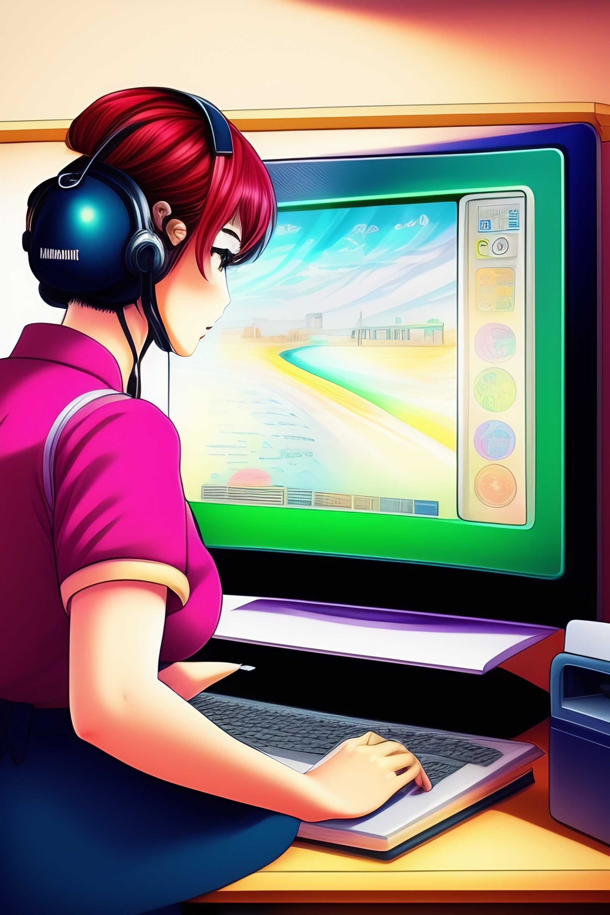 Lexica - Color line drawing of a internet teacher learning about ...