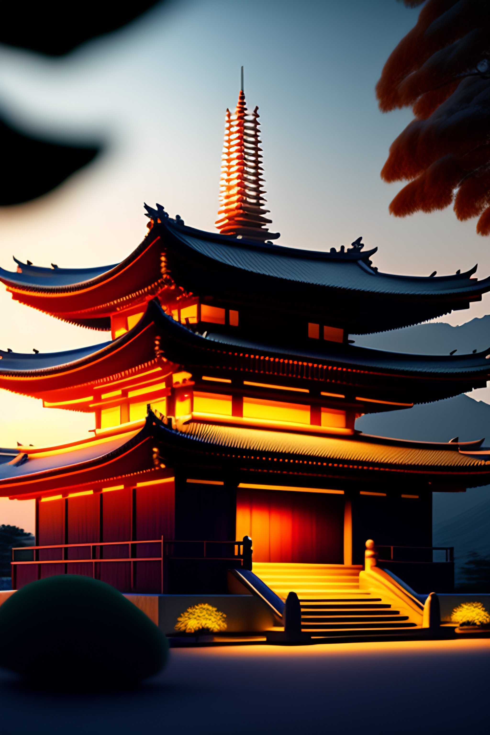 Lexica - Art image of amazing lighting surreal Dusk with japanese ...