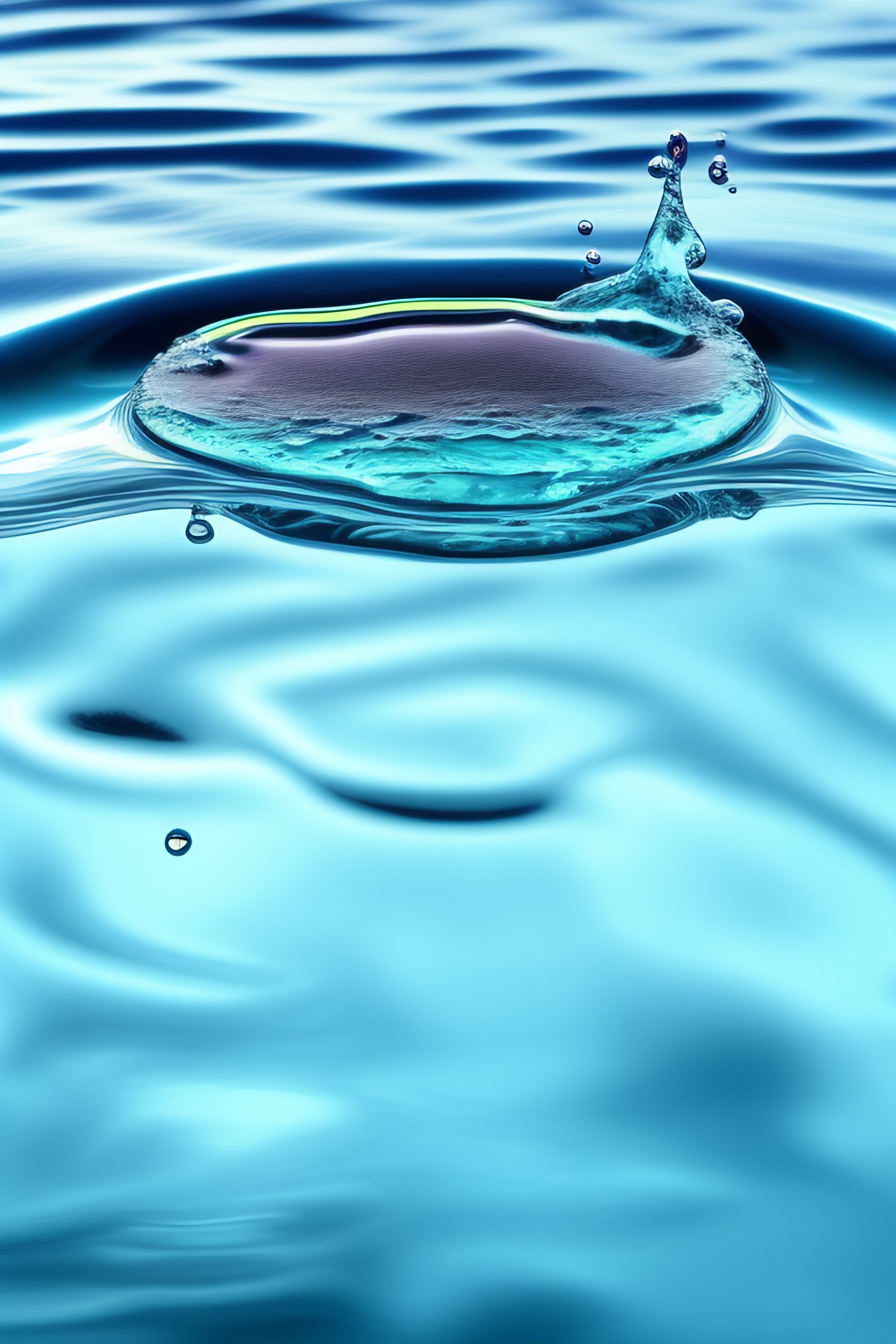 Lexica Breaking the surface tension of water, photograph