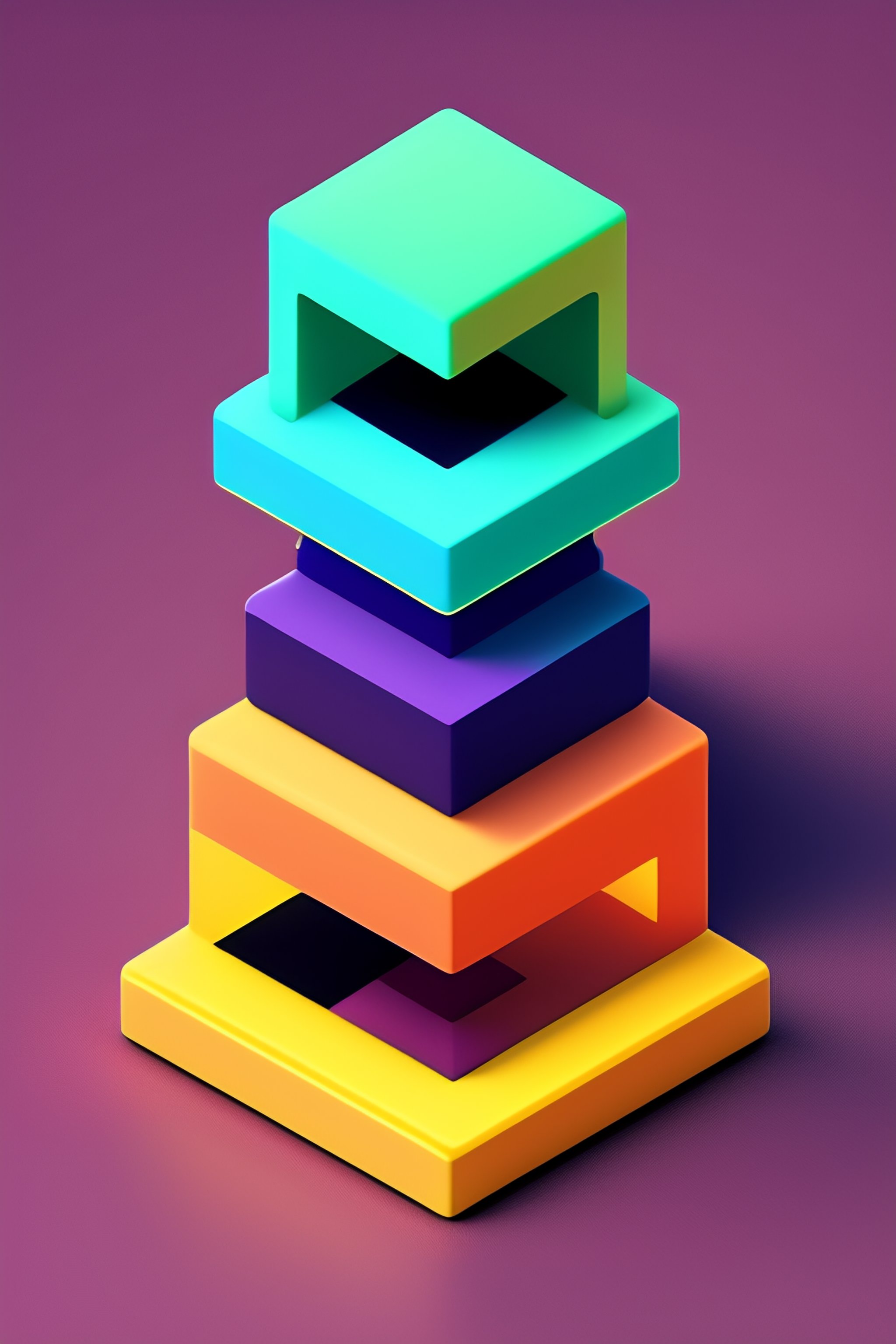 Lexica - 3 pillars isometric flat design