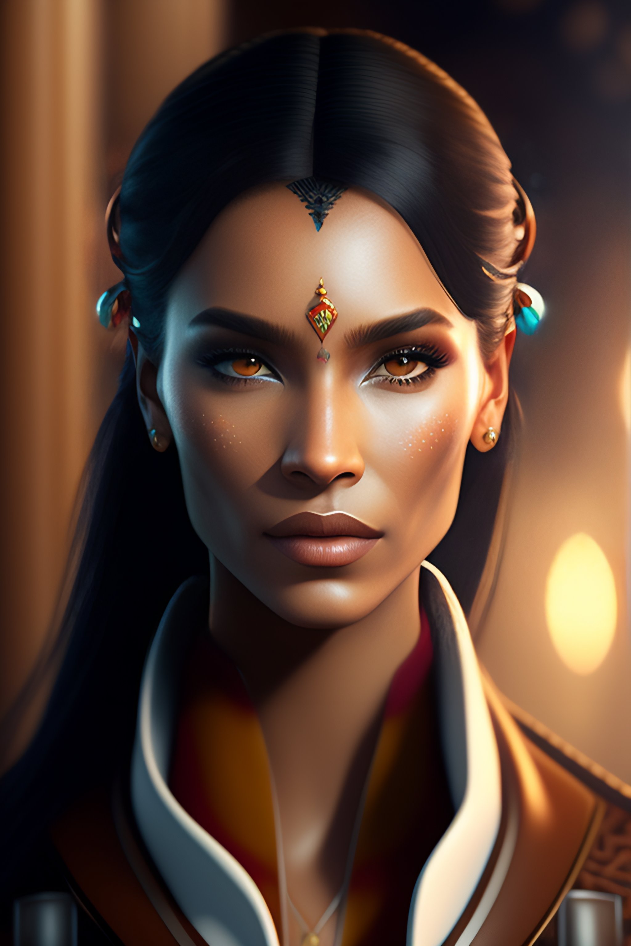 Lexica - Portrait of woman avatar tech style