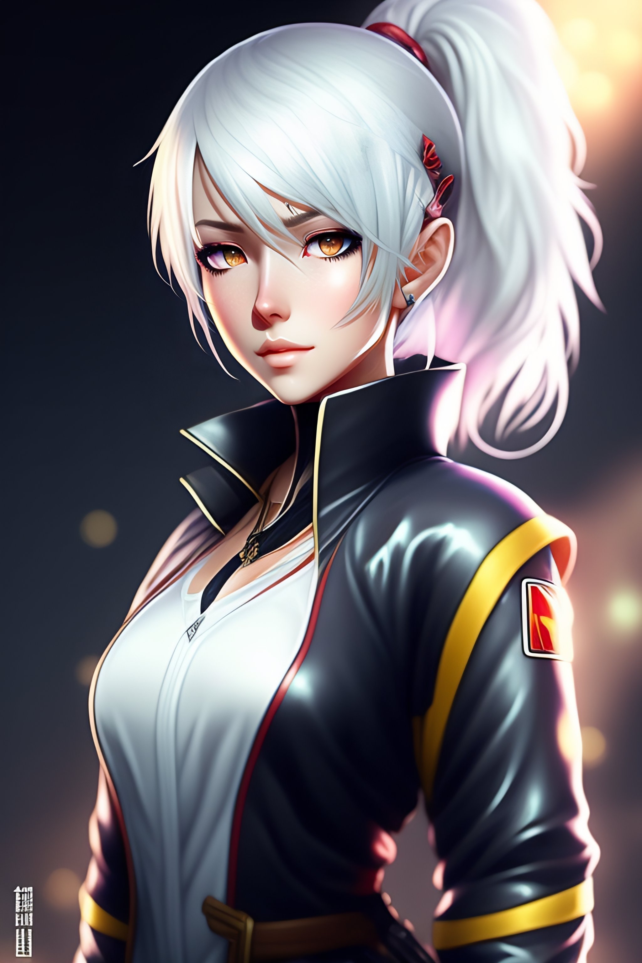 female anime characters with white hair