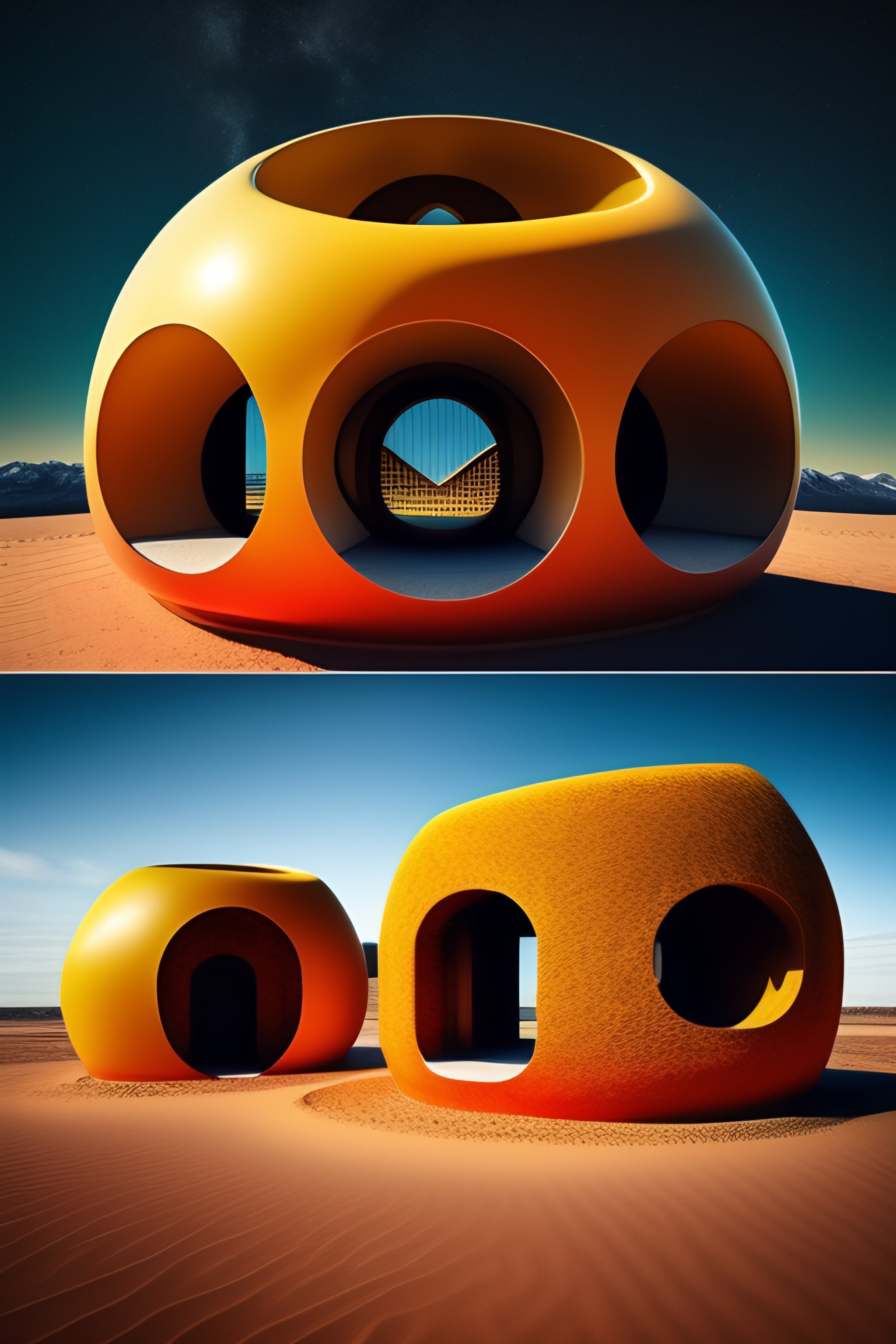 Lexica - Buildings in the shape of apples