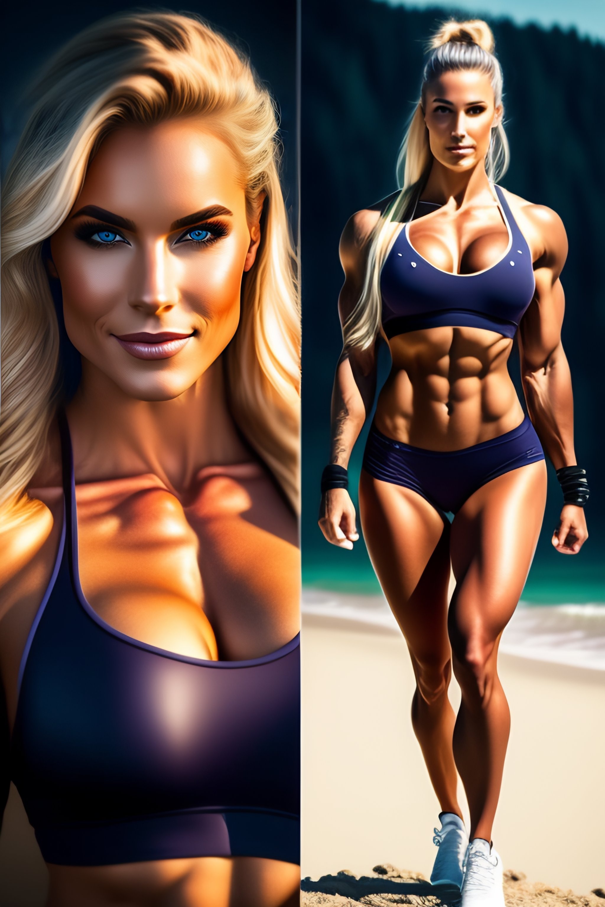 Lexica - Muscular women with fit body