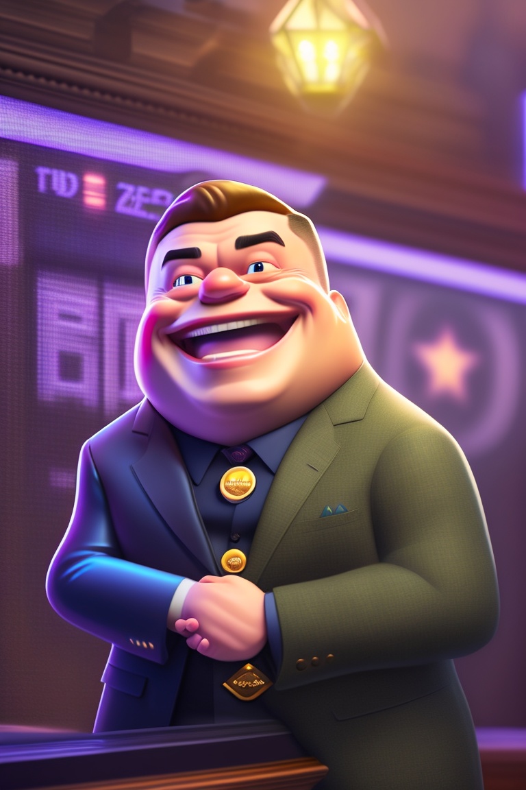 Lexica - Pepe cryptocurrency handshaking Elon Musk with CZ binance laughing  in the background, the image should be 3d and realistic with depth in it.