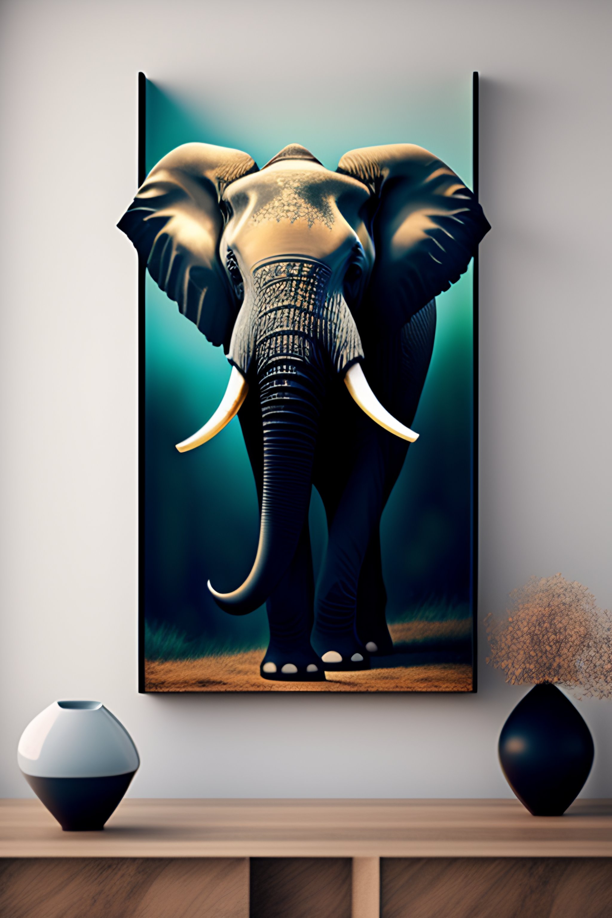 Lexica Elephant wall art