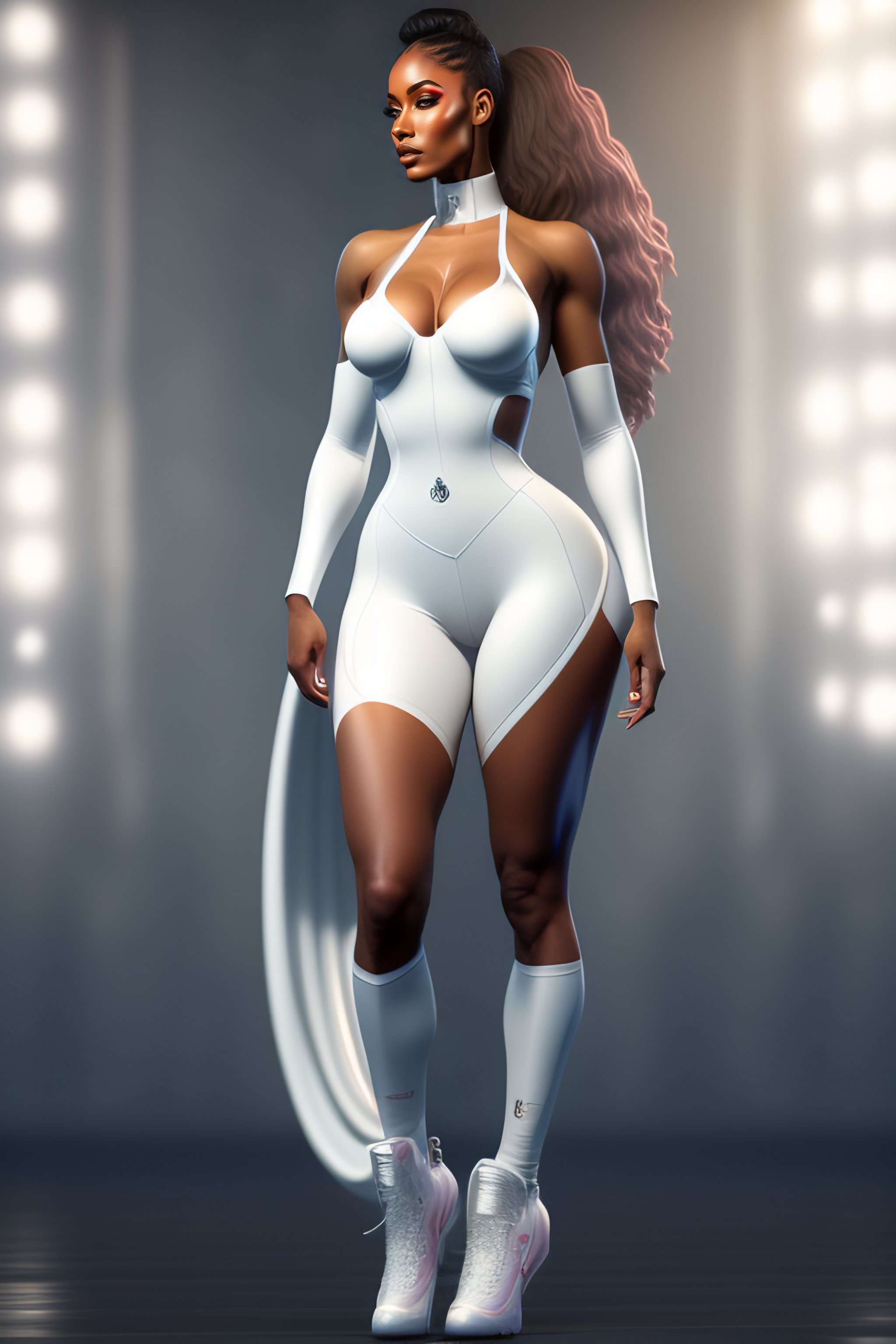 Lexica The Perfect Woman Having 90 60 90 Dimensions White Showing 