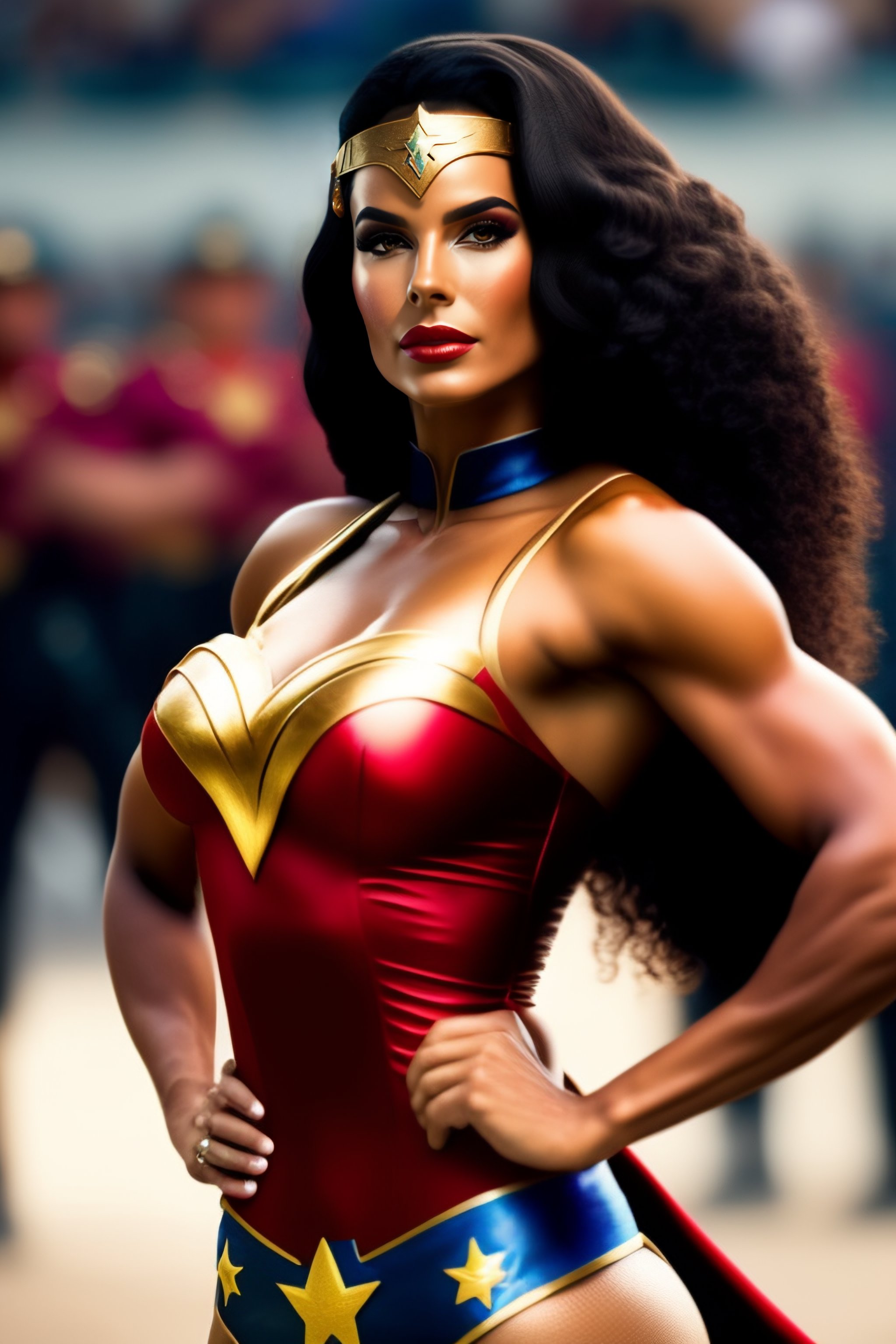 Lexica - Bruna Ferraz dressed as Wonder Woman.