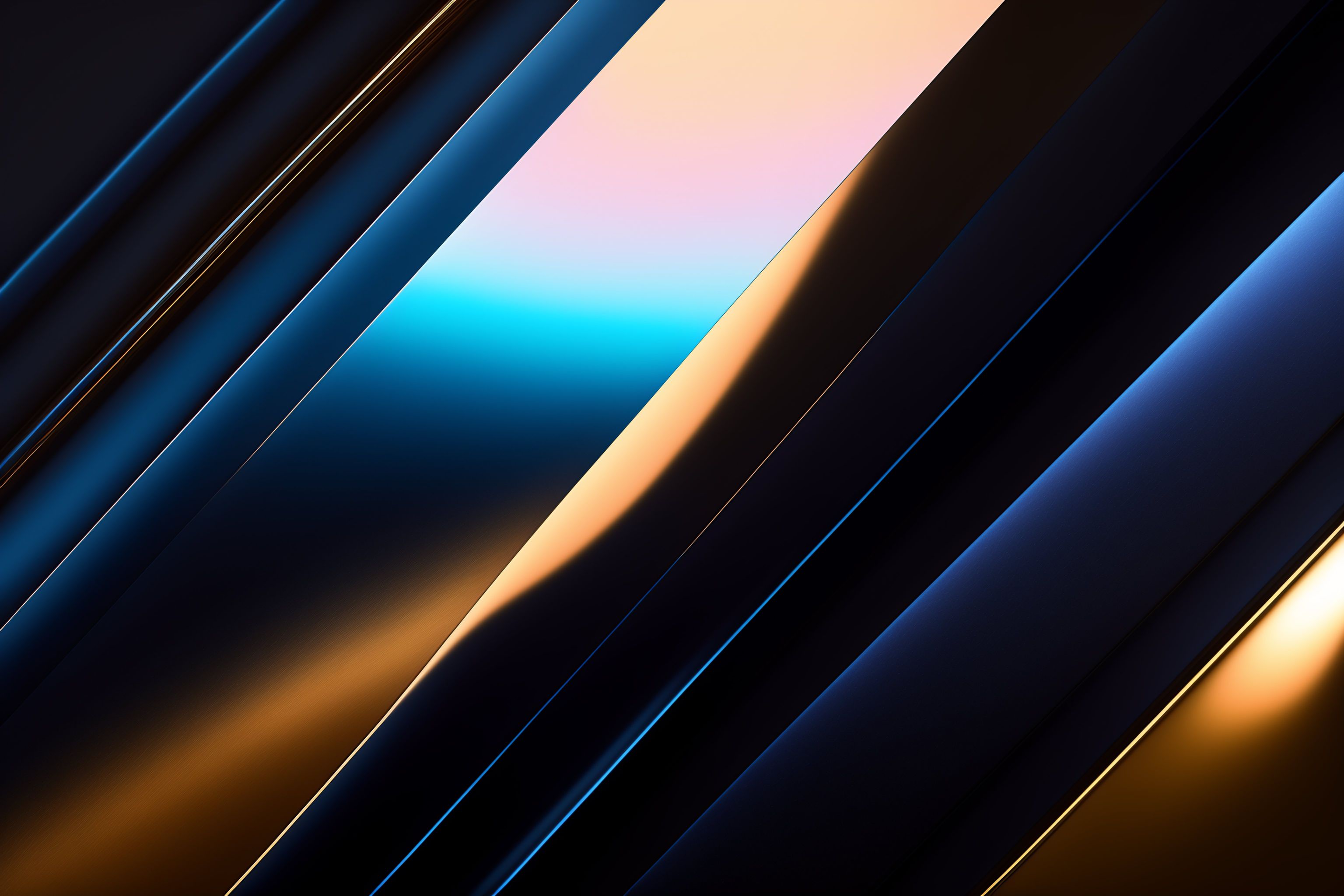 Lexica - Abstract, ai, soft light, pastel, dark blue, and black, black ...