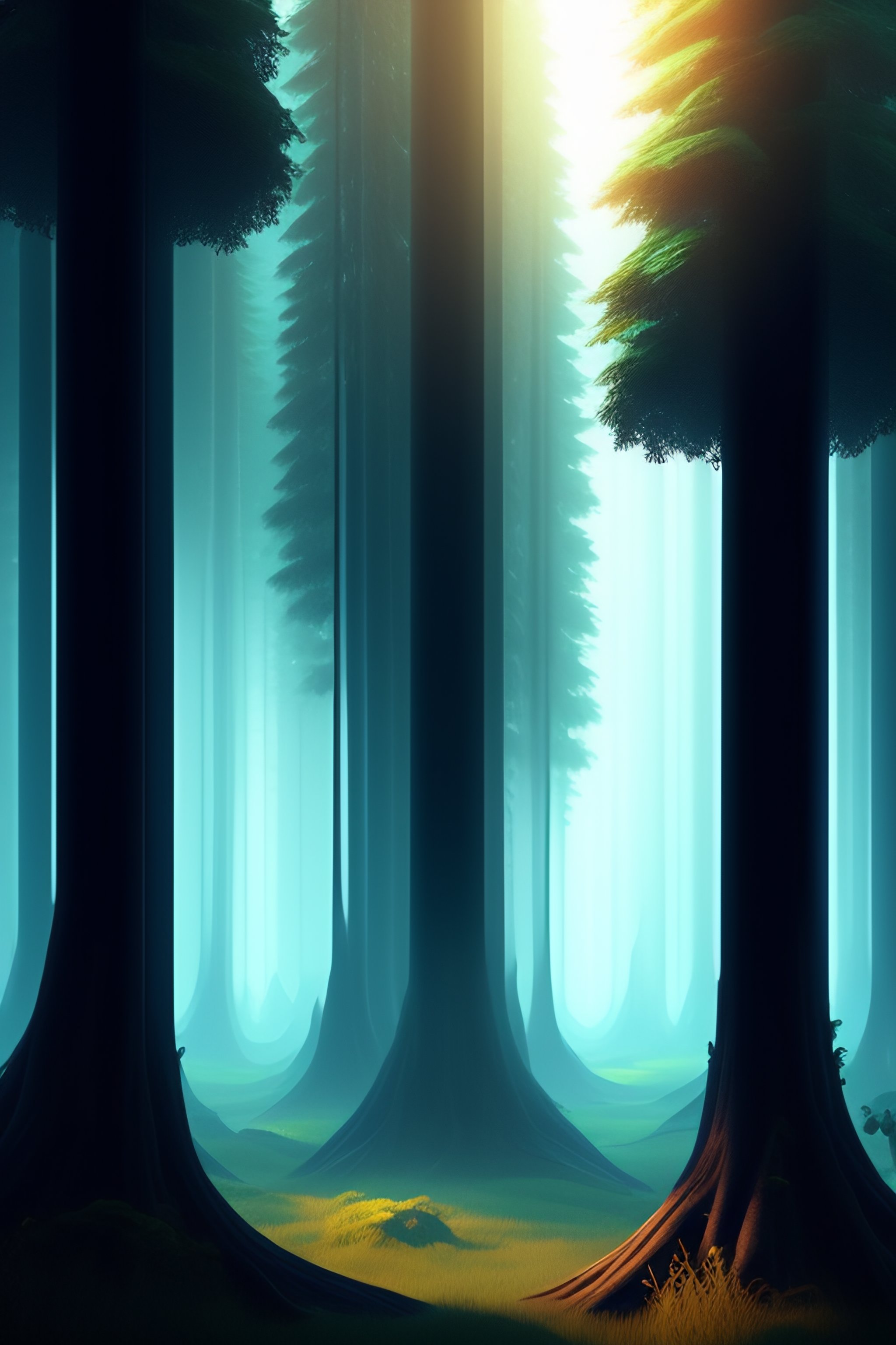 Lexica - Eerie alien forest, game concept art, top side view, trending ...