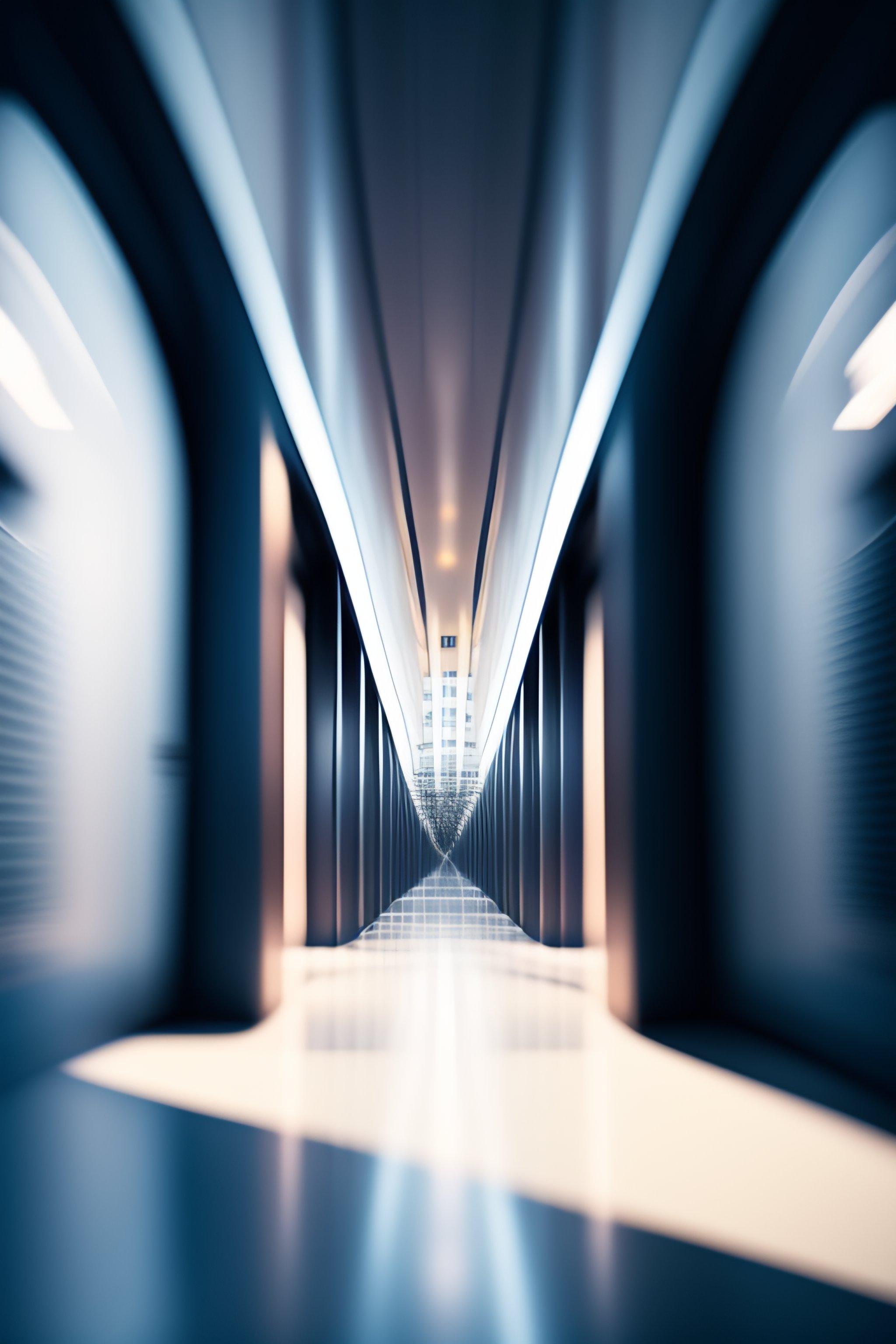 Lexica White city street, inside view ,motion blur, front view, 3rd