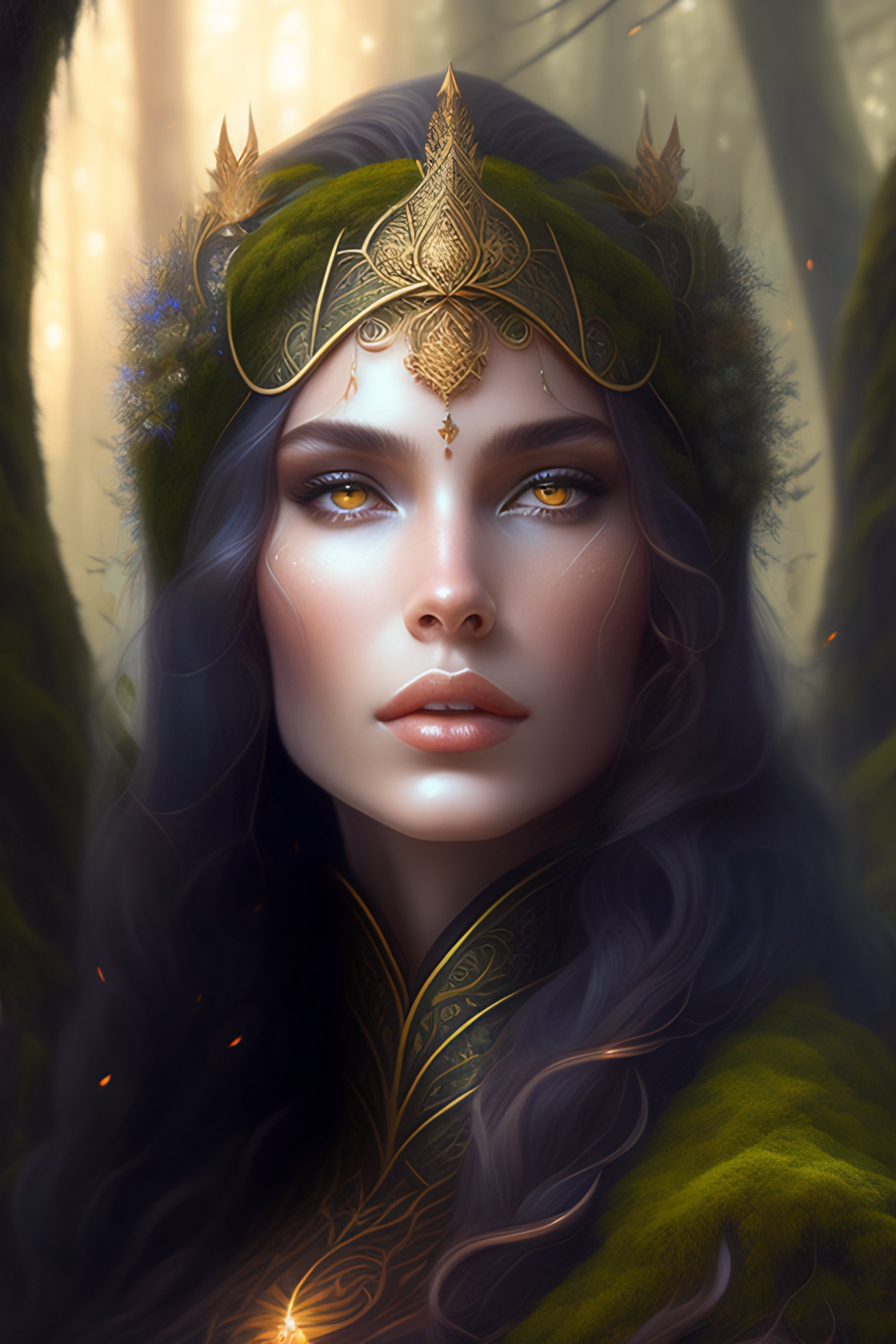 Lexica - Symmetry portrait of moss king of ent of fangorn forest, glam ...