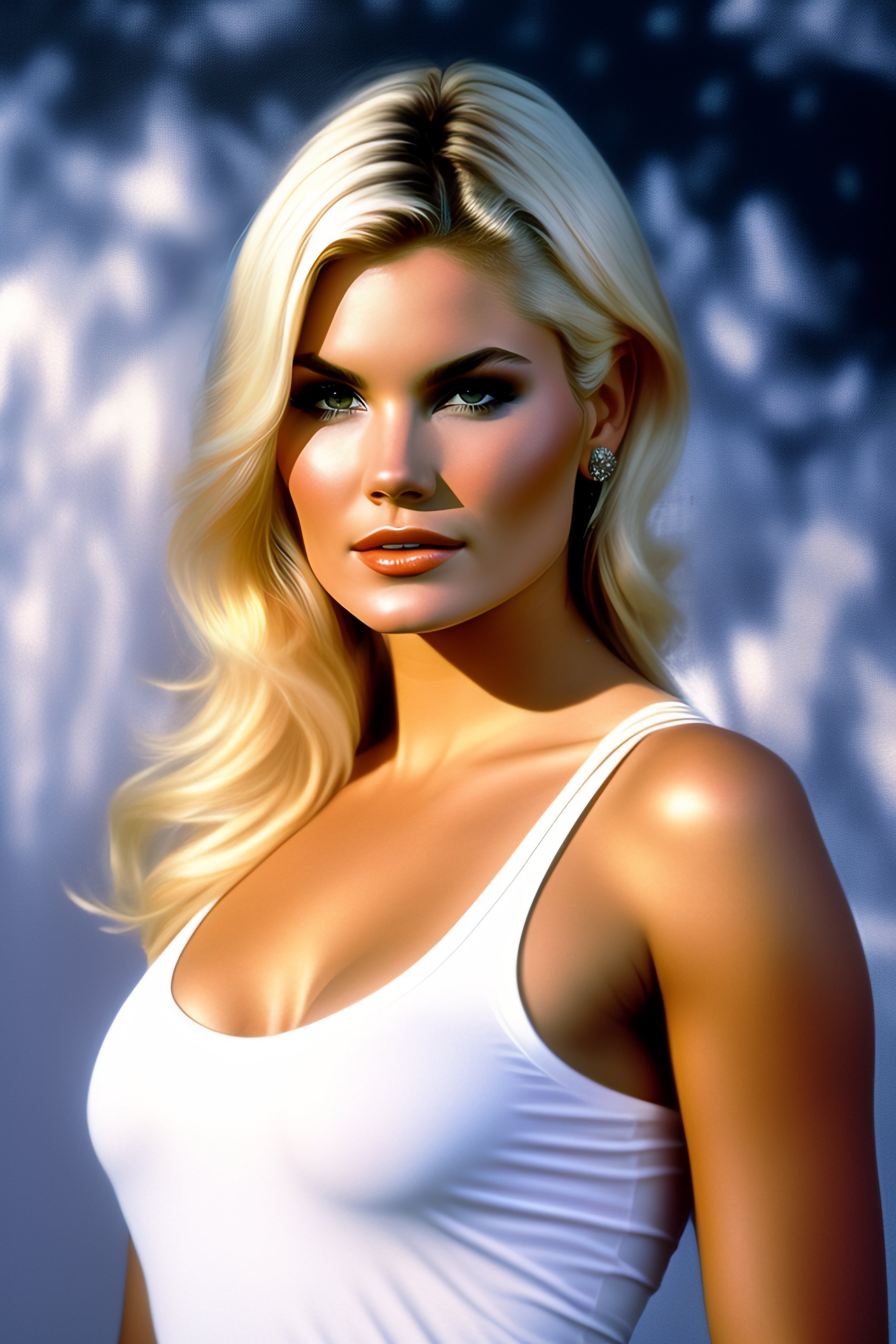 Lexica A 21yr Old Elisha Cuthbert Wearing A White Tank Top In The