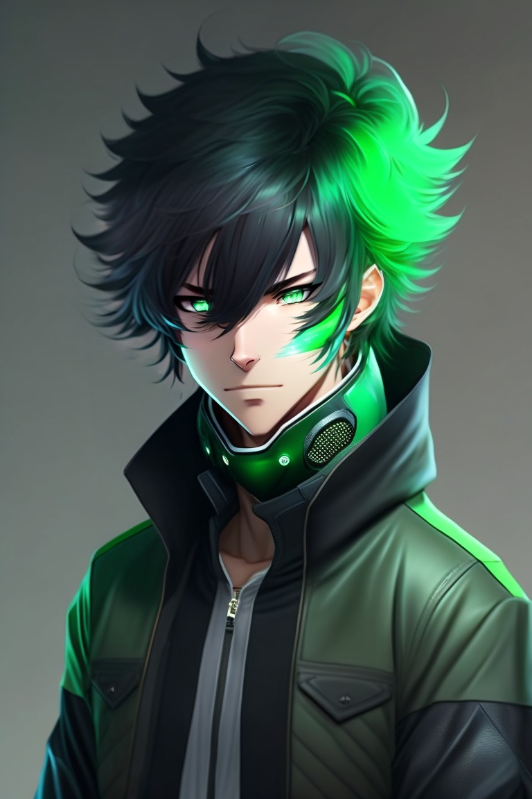 anime boys with green hair