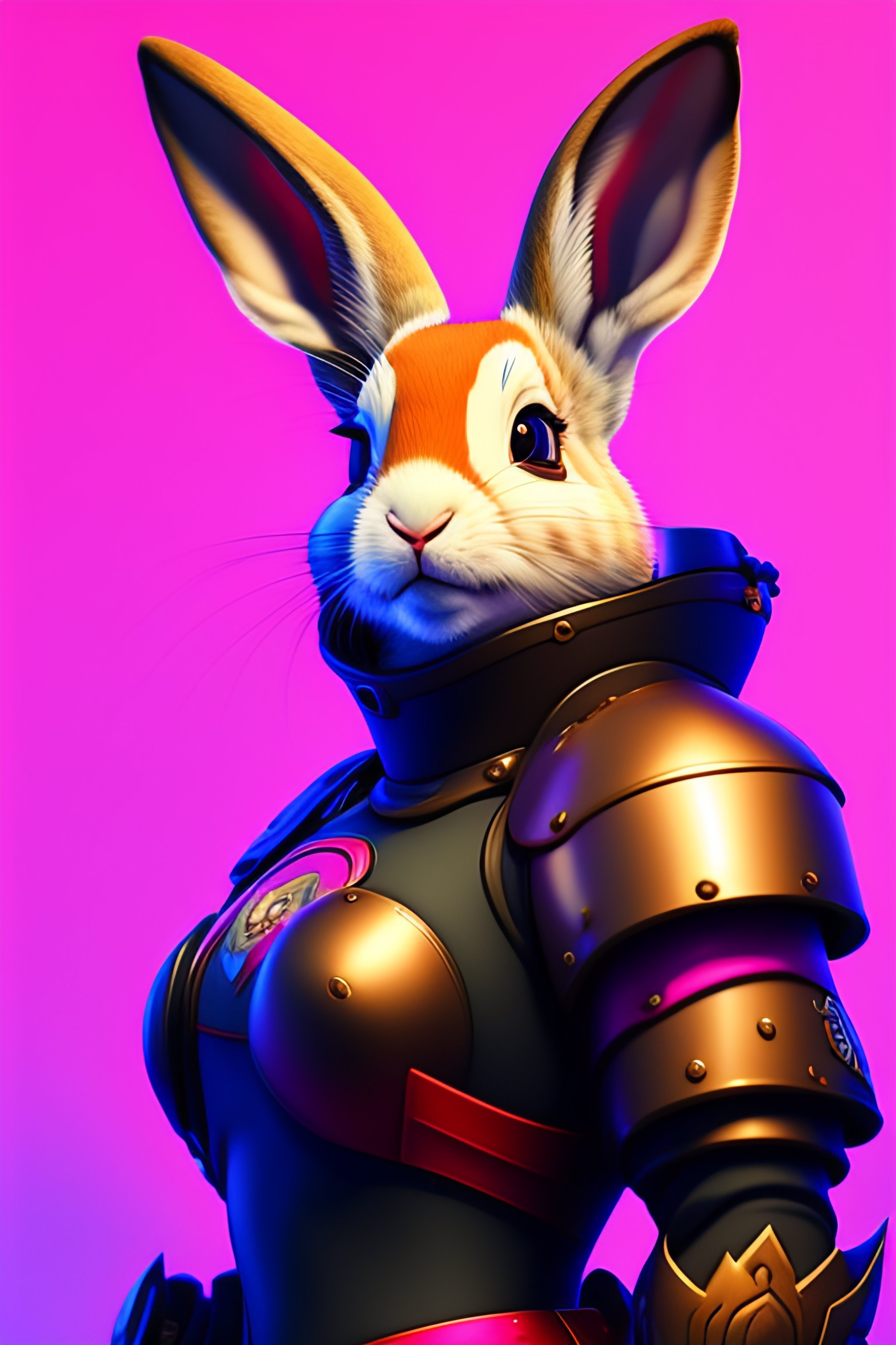 Lexica - Cartoony, happy Joe Rogan portrait painting of a rabbit ...