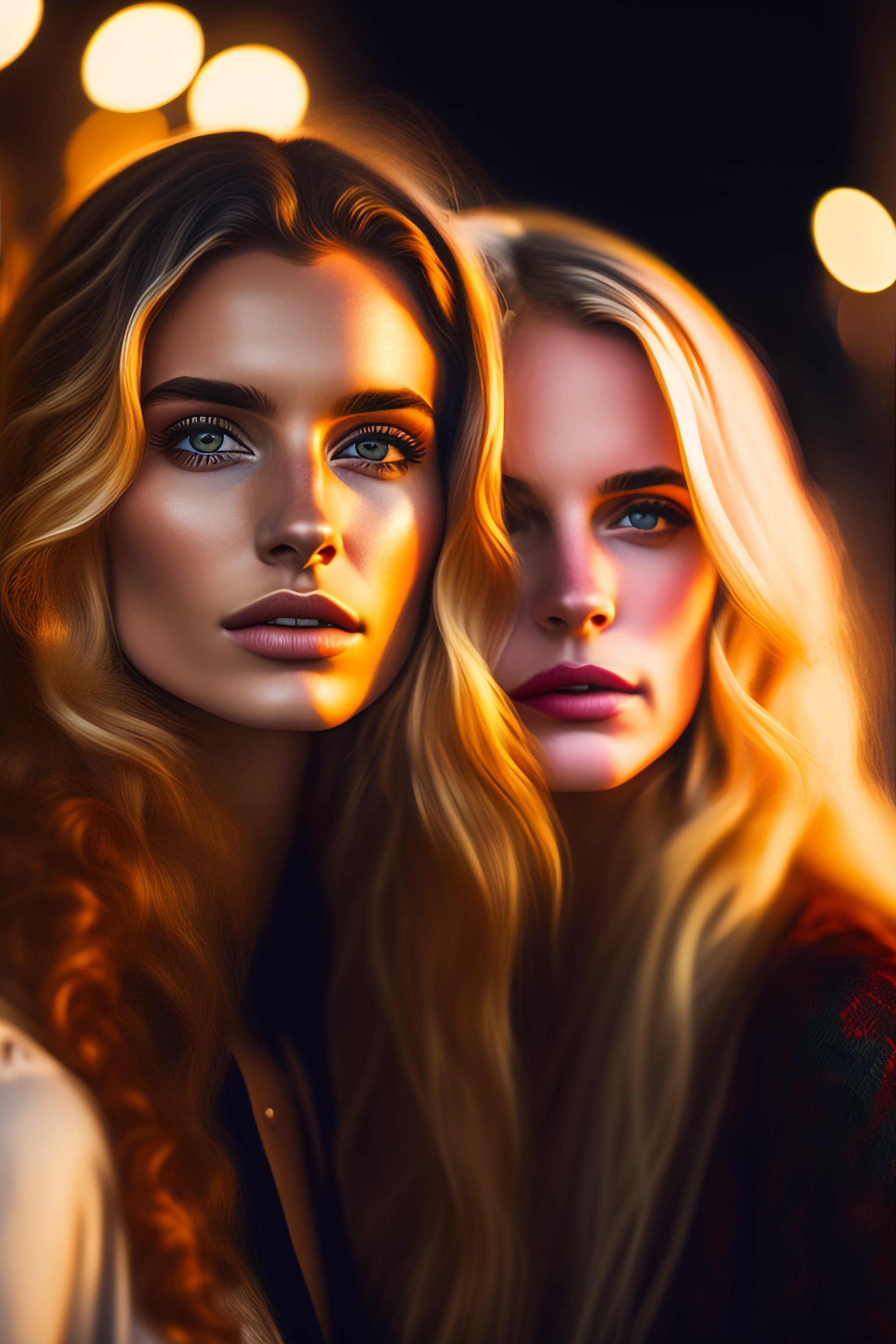 Lexica - A group of three young women, not a portrait, intrincated ...