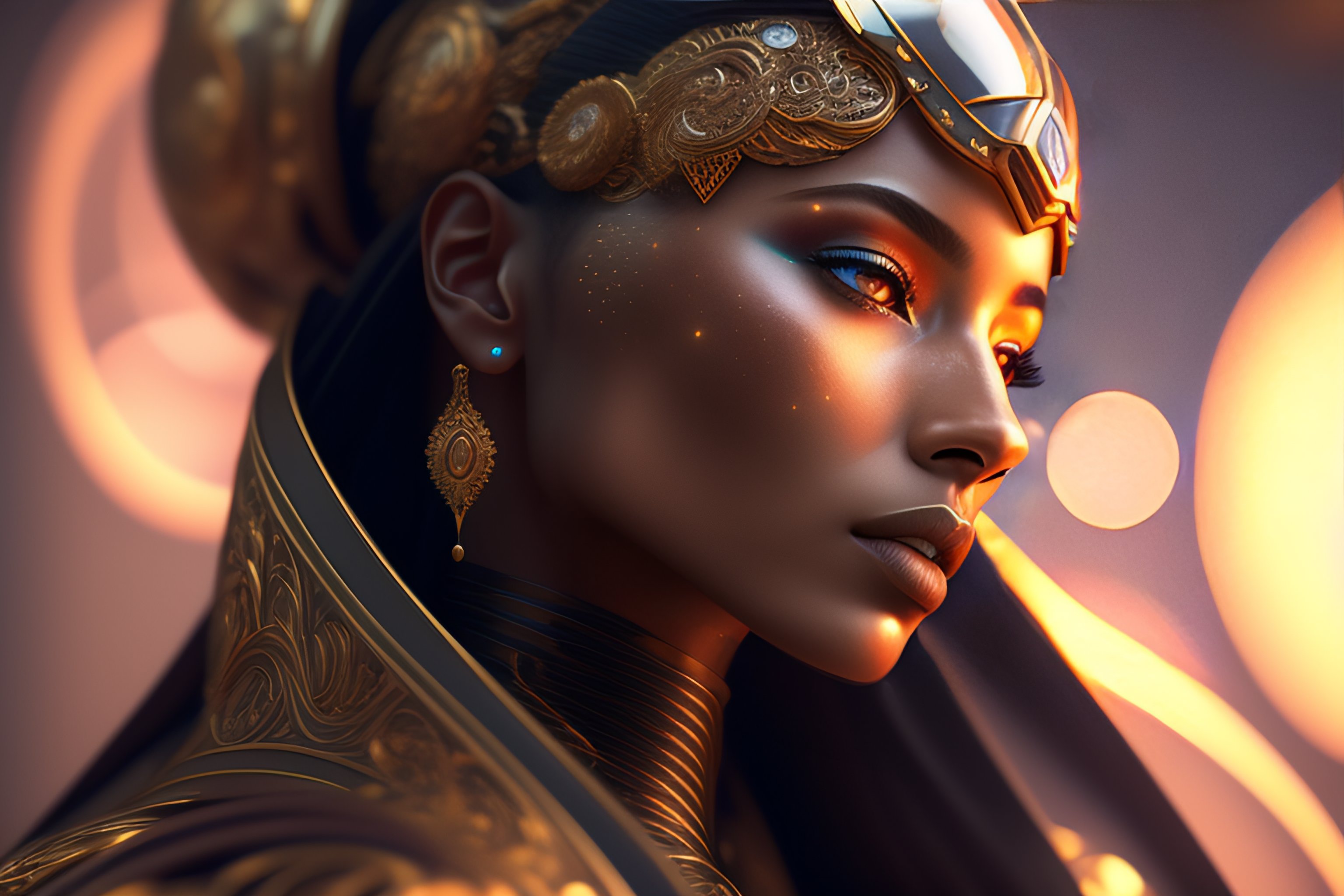 Lexica - Ultra detailed scifi design of the cyborg in a generative 3D ...